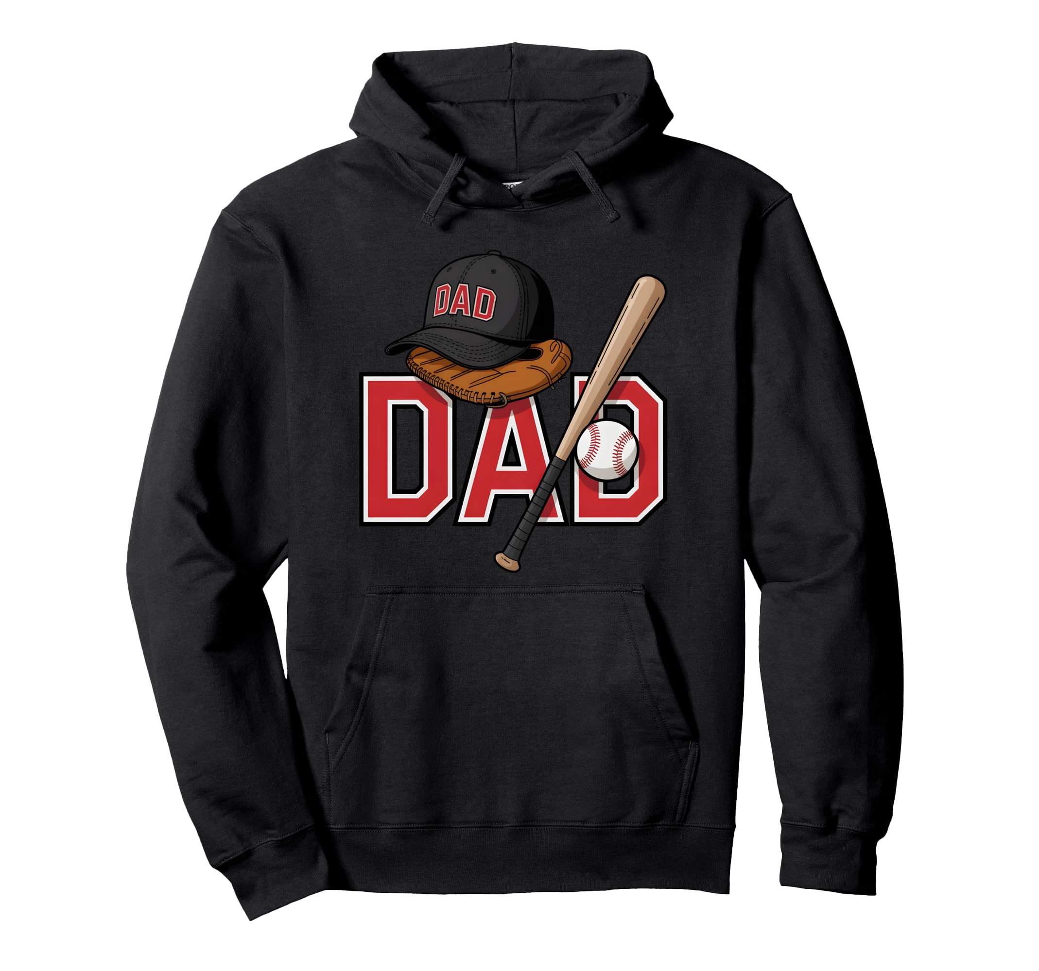 Baseball Glove Bat Cap Dad Hoodie - Streetwear Style Unisex - T-Shirt, Sweatshirt, Hoodie