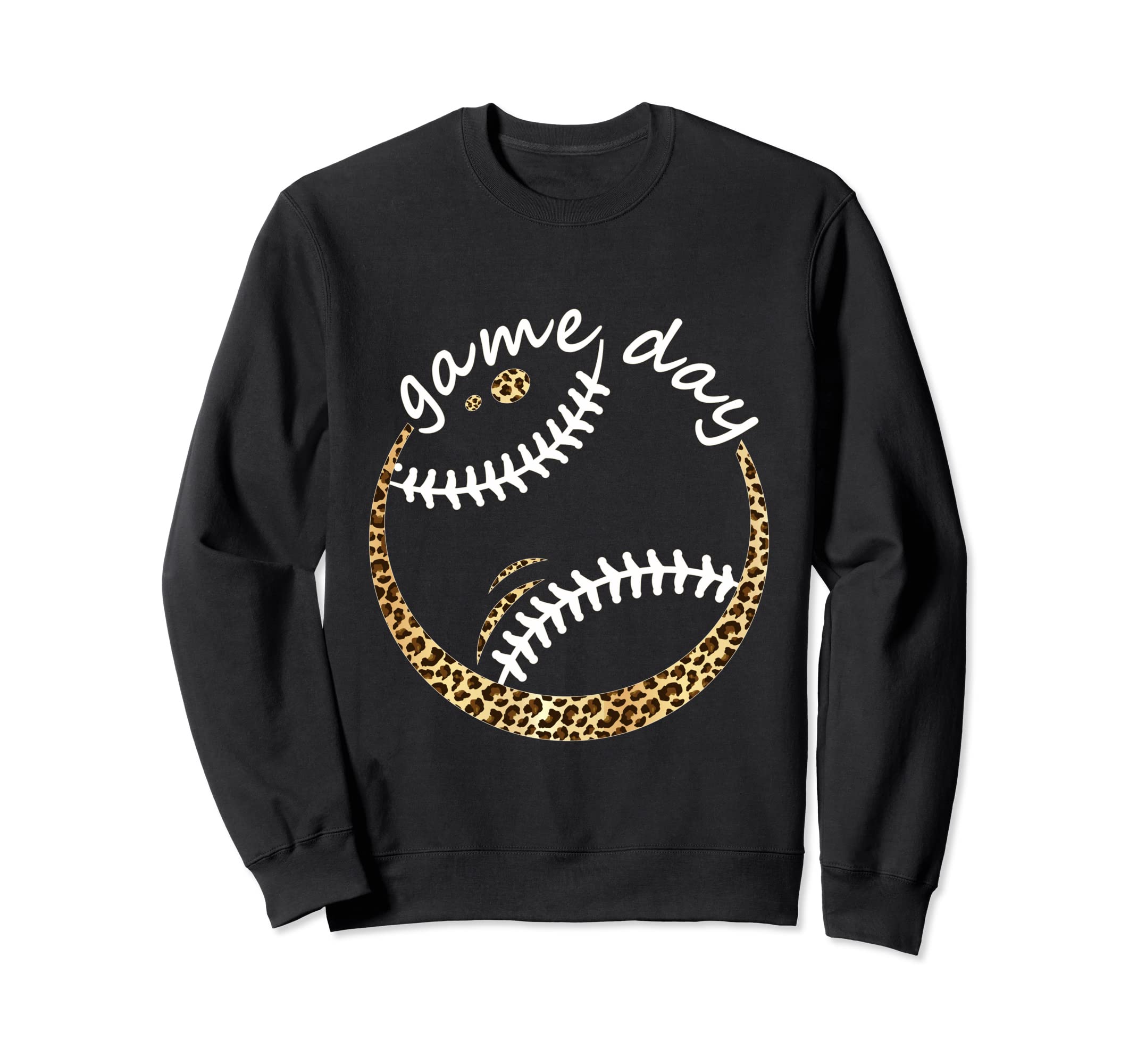 Leopard Baseball Game Day Mom Sweatshirt - Fun Novelty Design Unisex - T-Shirt, Sweatshirt, Hoodie