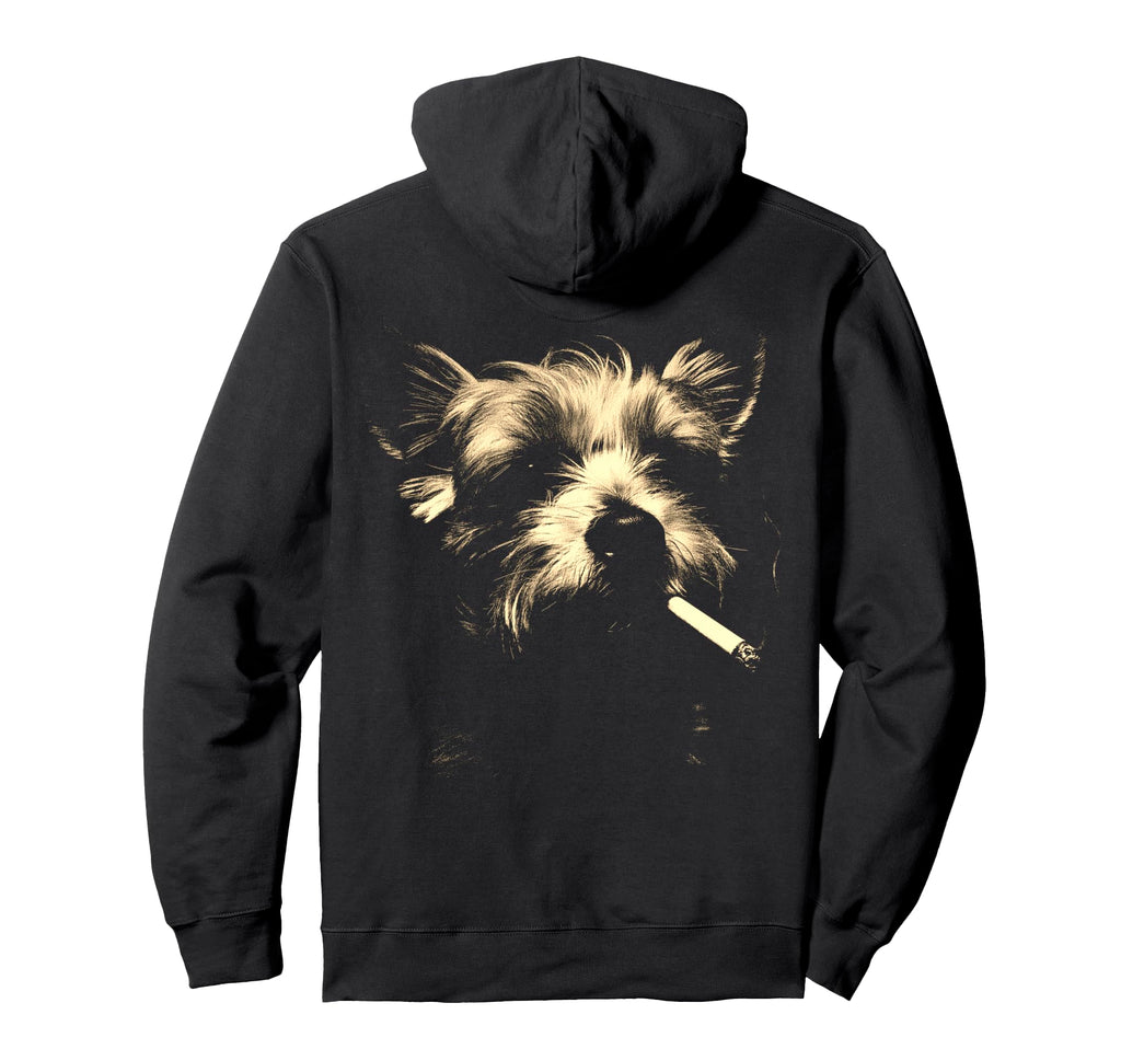 Yorkshire Terrier Smoking Cigarette Meme Hoodie - Aesthetic Graphic Unisex - T-Shirt, Sweatshirt, Hoodie