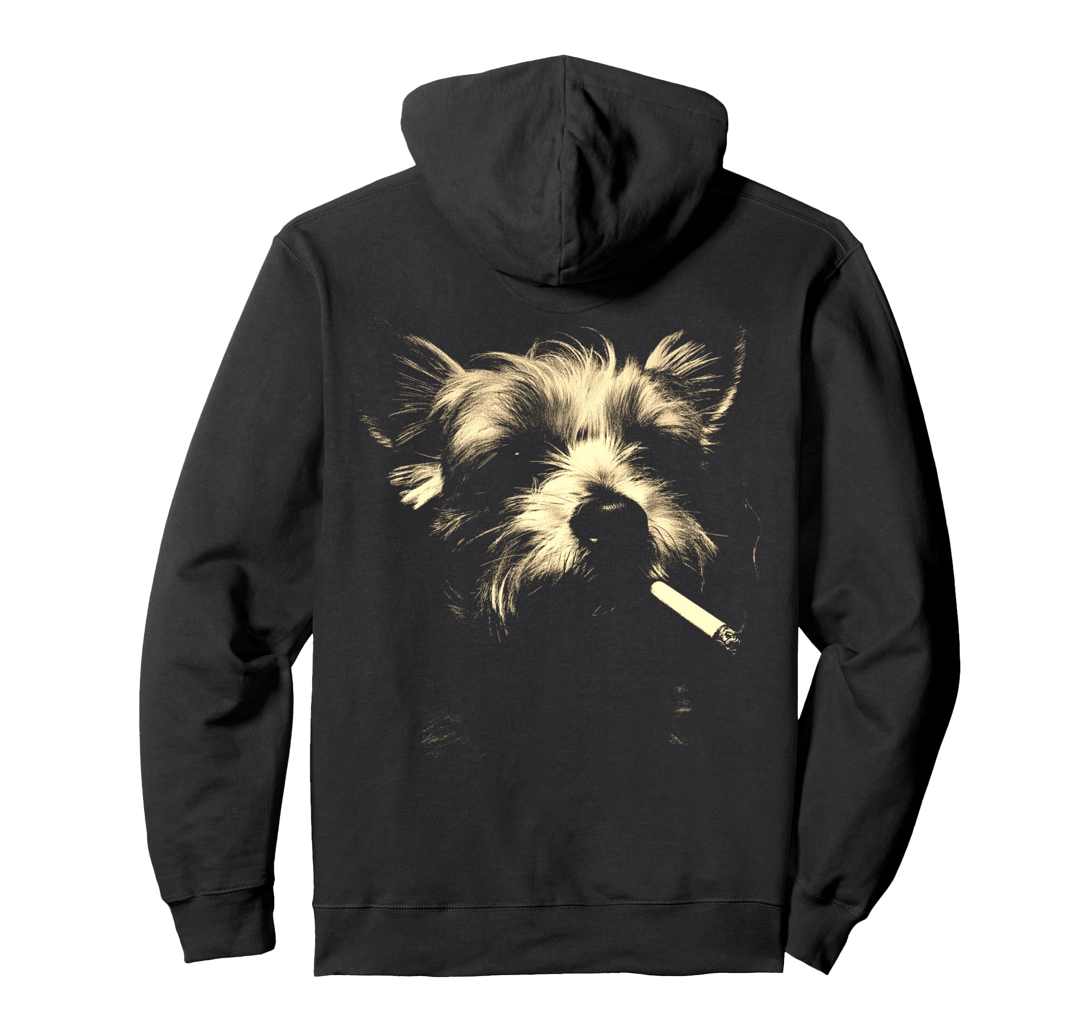 Yorkshire Terrier Smoking Cigarette Meme Hoodie - Aesthetic Graphic Unisex - T-Shirt, Sweatshirt, Hoodie