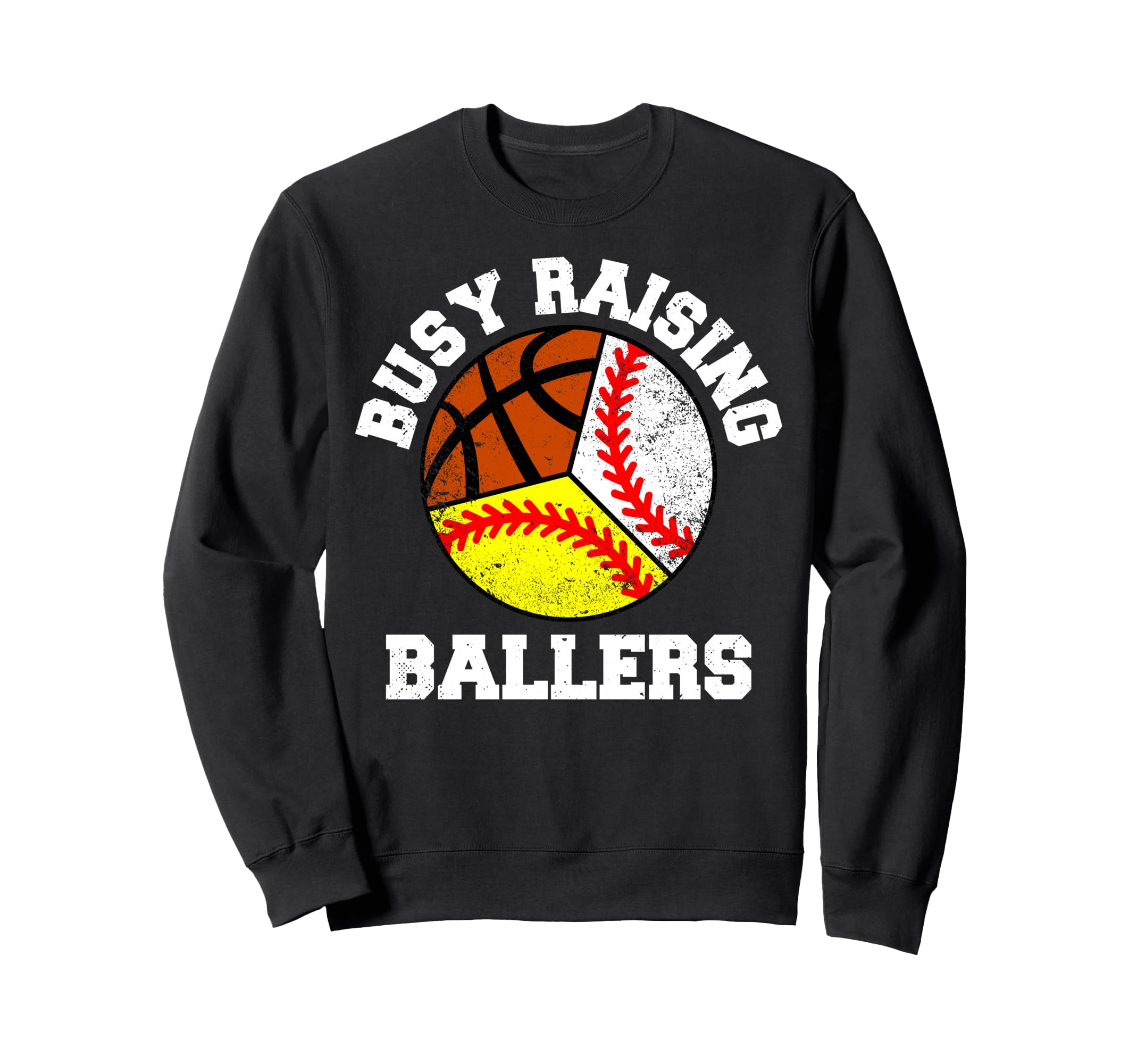 Busy Raising Ballers Funny Baseball Sweatshirt - Minimalist Print Unisex - T-Shirt, Sweatshirt, Hoodie