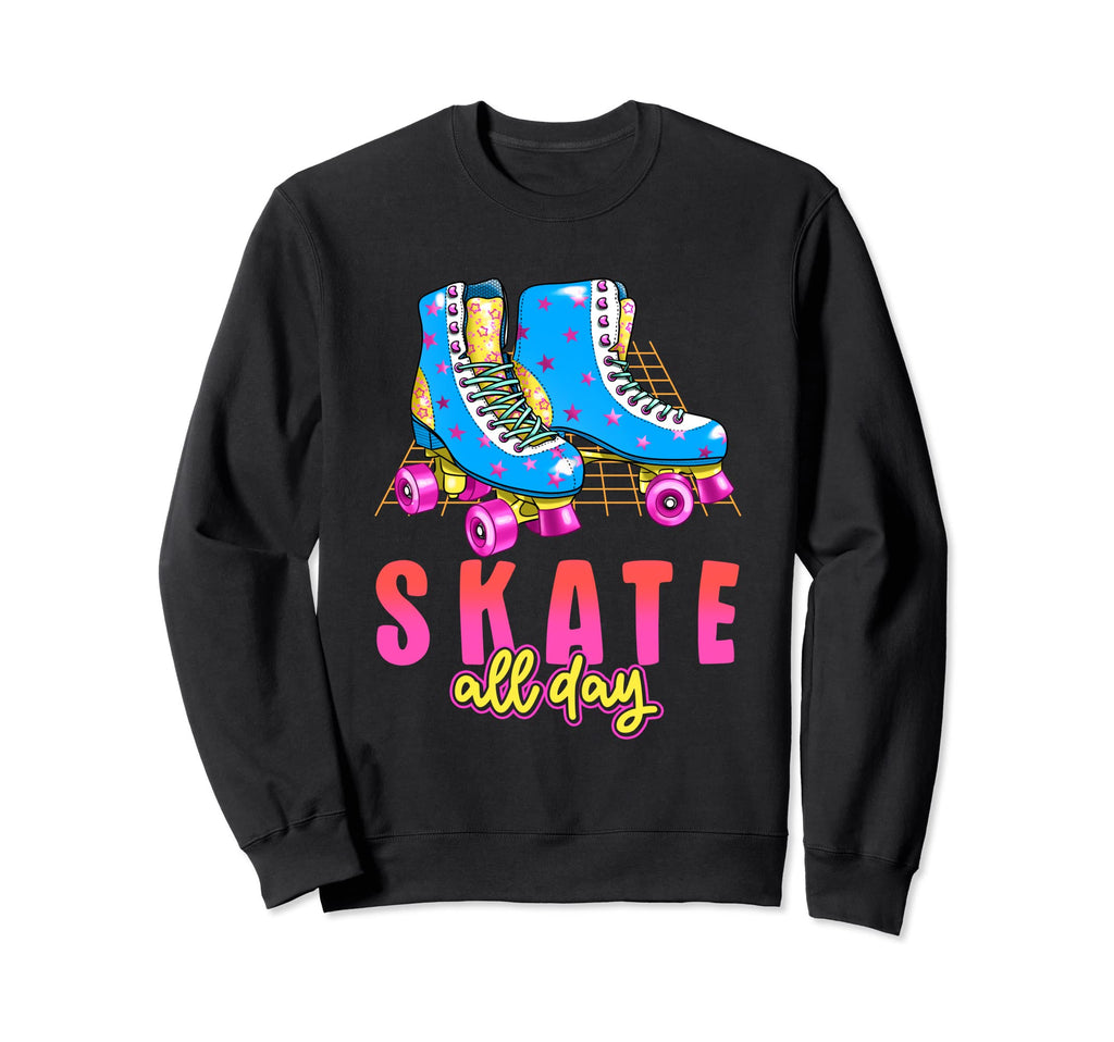 Skate All Day Rollerblades Roller Sweatshirt - Graphic Print Men Women - T-Shirt, Sweatshirt, Hoodie
