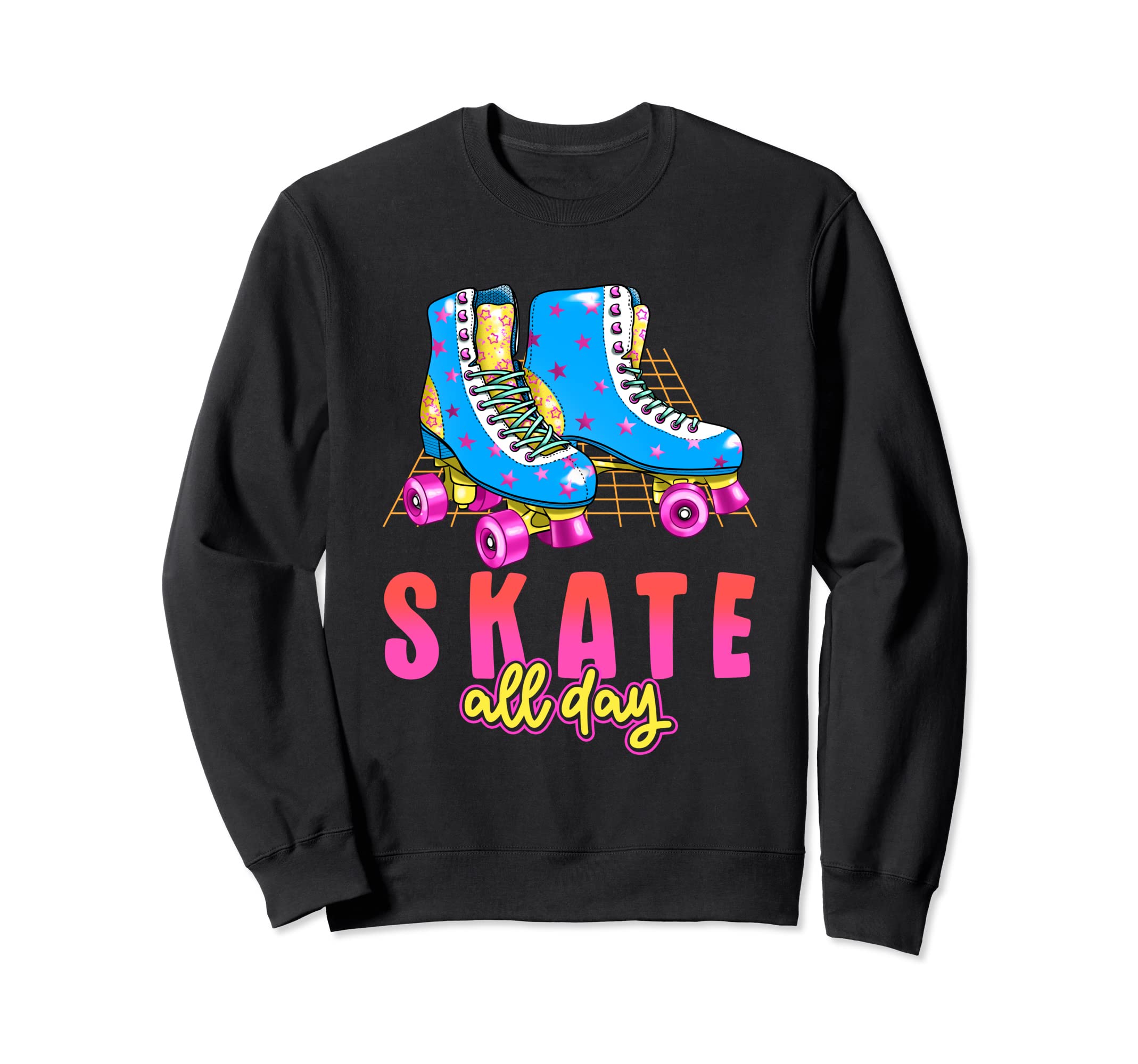 Skate All Day Rollerblades Roller Sweatshirt - Graphic Print Men Women - T-Shirt, Sweatshirt, Hoodie