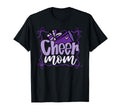 Purple Coquette Pom Poms Bow Cheer T-Shirt - Custom Art Print for Adults - T-Shirt, Sweatshirt, Hoodie