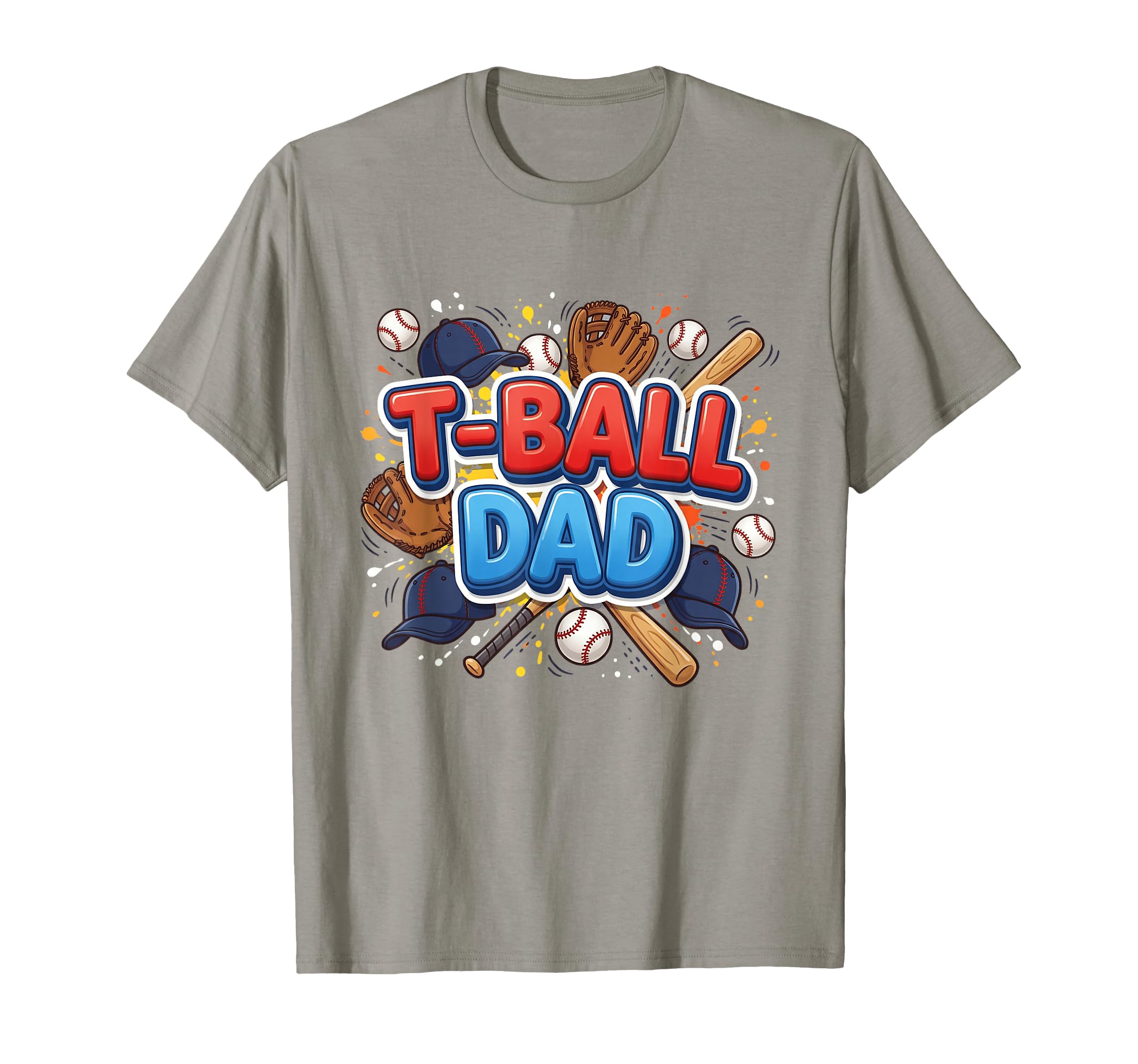 Dad T Ball Groovy Ball Daddy Happy Fathers T-Shirt - Graphic Print Unisex - T-Shirt, Sweatshirt, Hoodie
