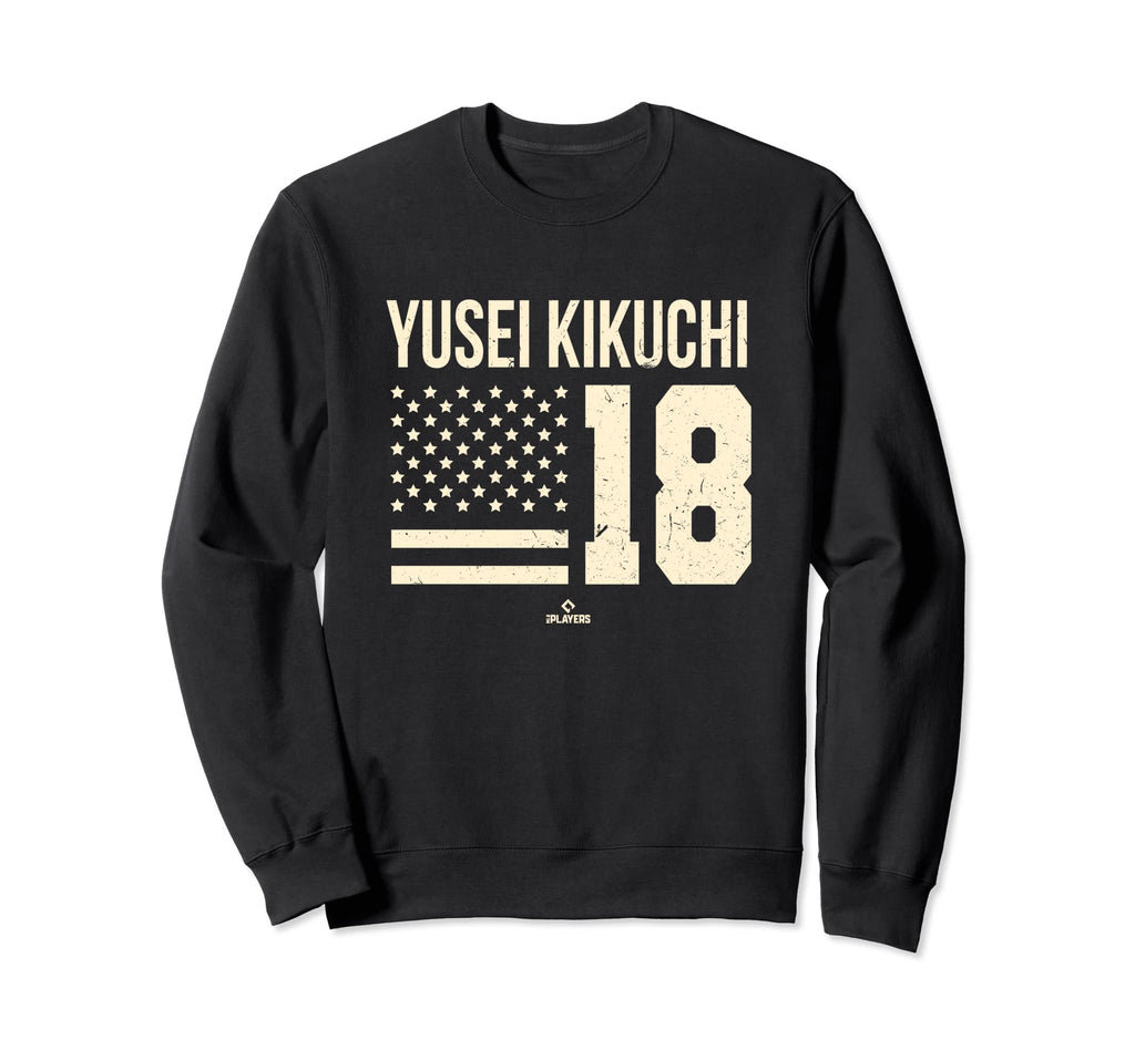 Yusei Kikuchi Flag Baseball Sweatshirt - Casual Everyday Wear for Adults - T-Shirt, Sweatshirt, Hoodie