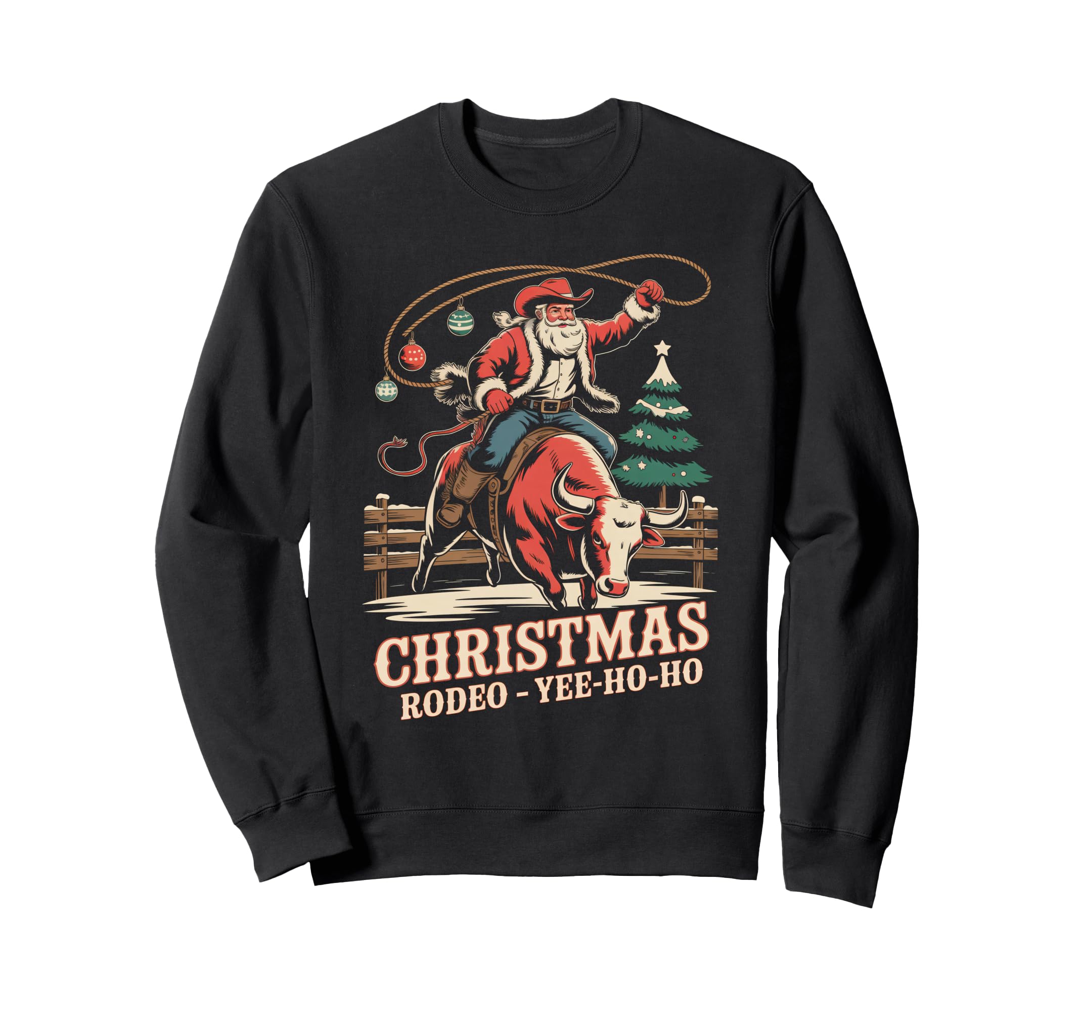Santa Claus Cowboy Sweatshirt - Aesthetic Graphic Unisex - T-Shirt, Sweatshirt, Hoodie