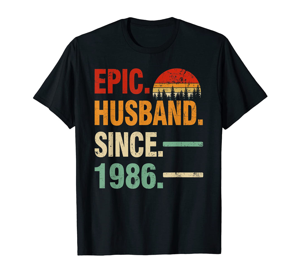Epic Husband Since 1986 35Th Wedding T-Shirt - Casual Everyday Wear Unisex - T-Shirt, Sweatshirt, Hoodie