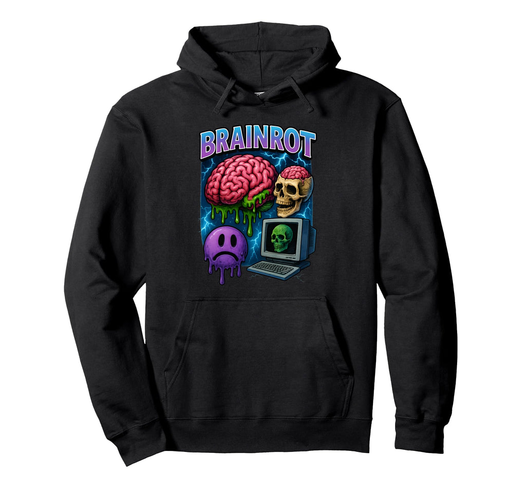 Brainrot Meme Aesthetic Bootleg Y2K Hoodie - Novelty Apparel Unisex - T-Shirt, Sweatshirt, Hoodie