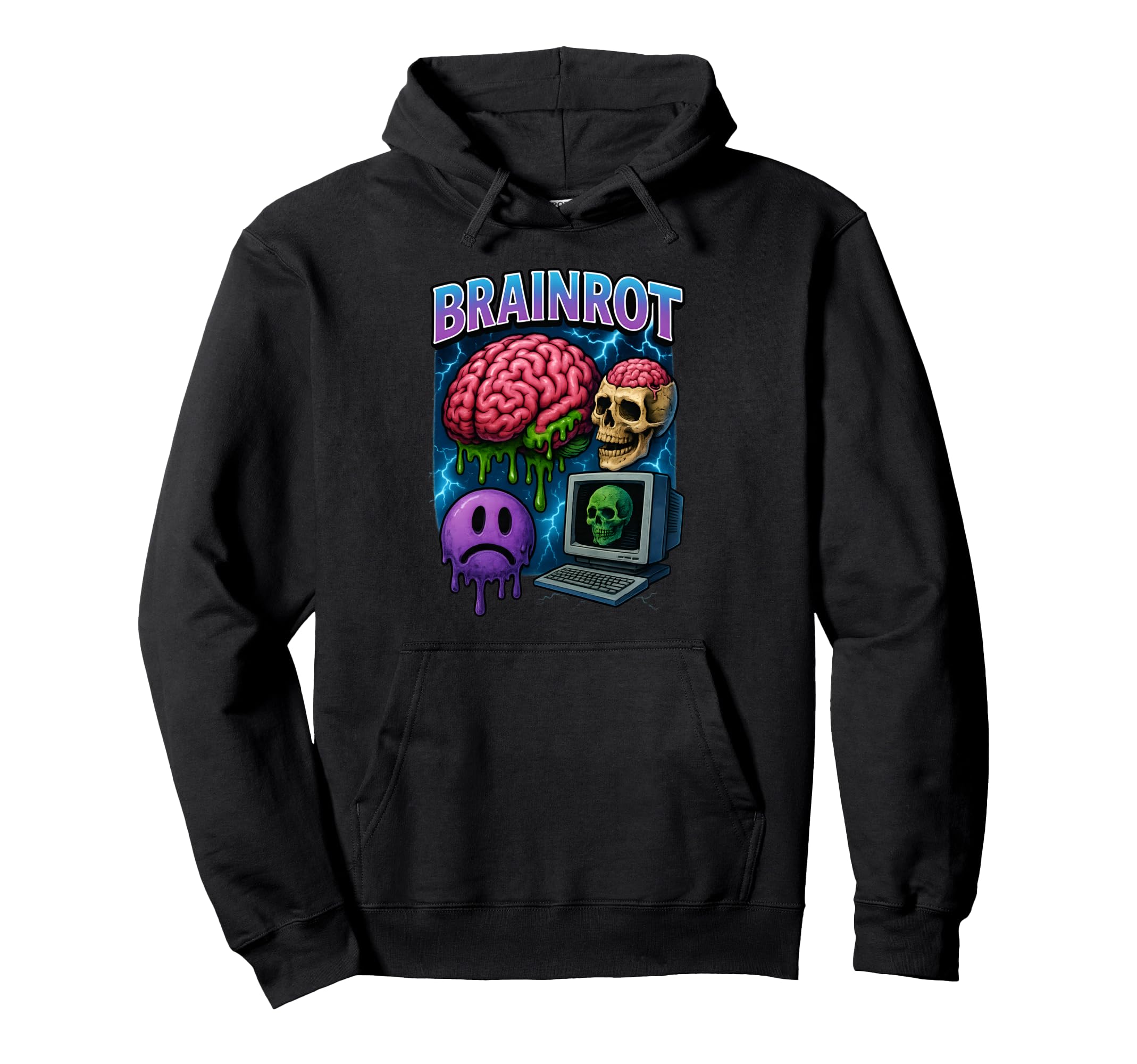 Brainrot Meme Aesthetic Bootleg Y2K Hoodie - Novelty Apparel Unisex - T-Shirt, Sweatshirt, Hoodie