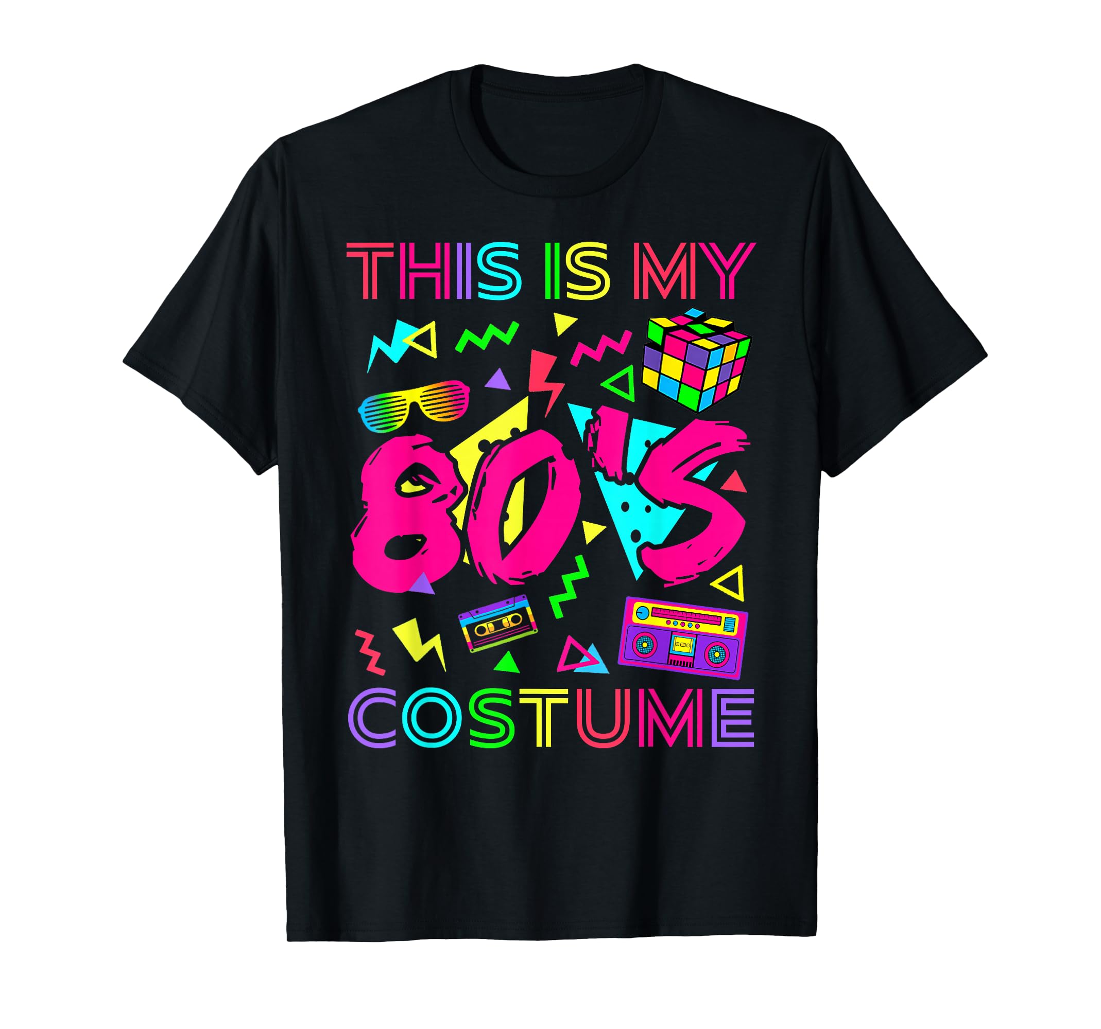 This Is My 80S Costume 1980S Party 80S T-Shirt - Unique Graphic Unisex - T-Shirt, Sweatshirt, Hoodie