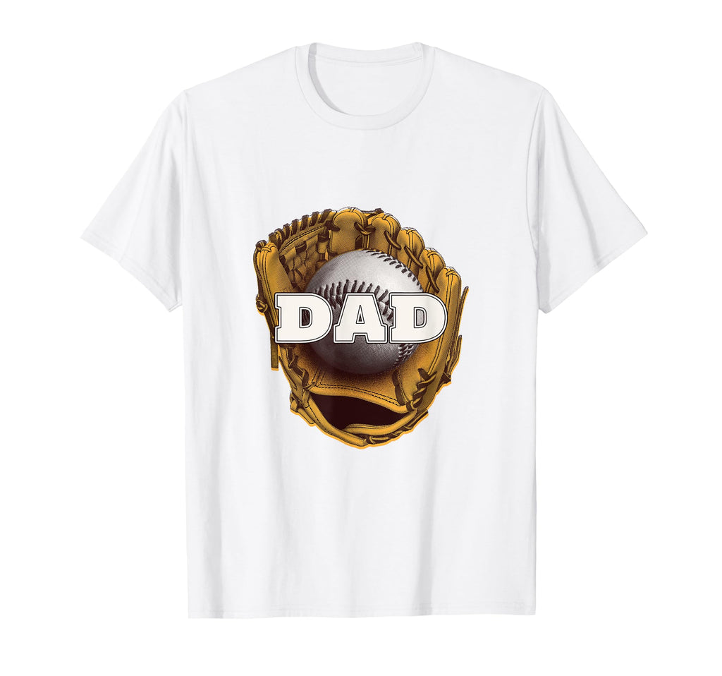 Baseball Dad Glove Father Realistic T-Shirt - Aesthetic Graphic Men Women - T-Shirt, Sweatshirt, Hoodie