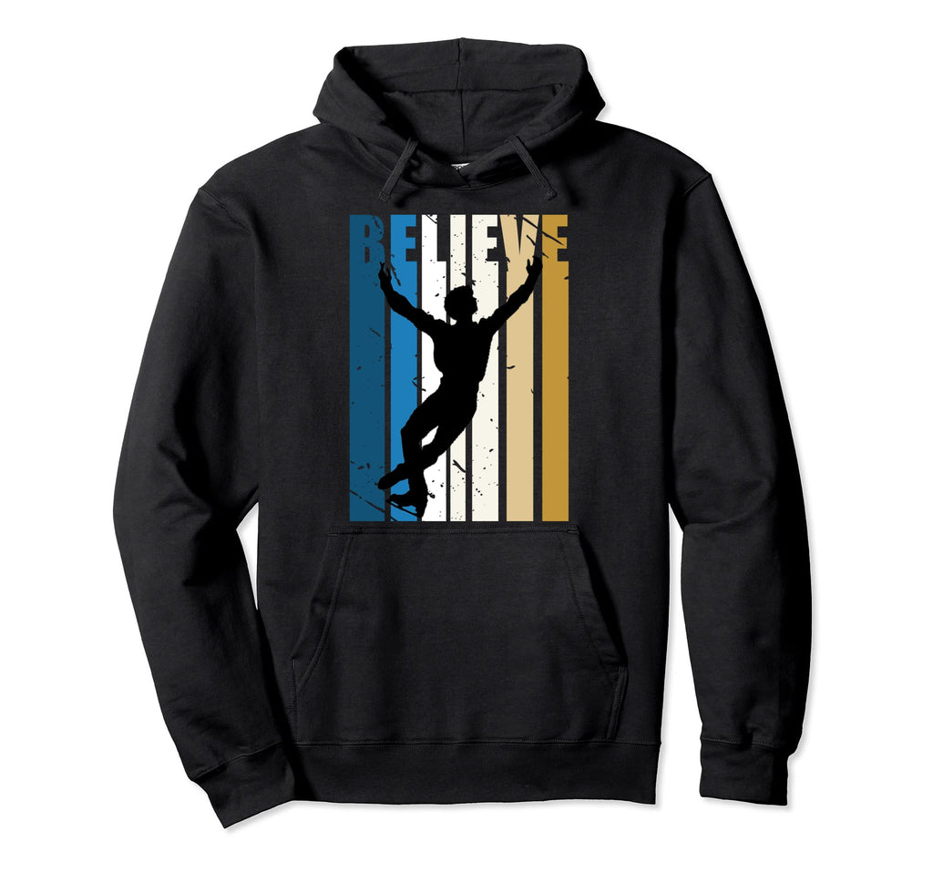 Mens Ice Skating Figure Skater Hoodie - Fun Novelty Design for Adults - T-Shirt, Sweatshirt, Hoodie