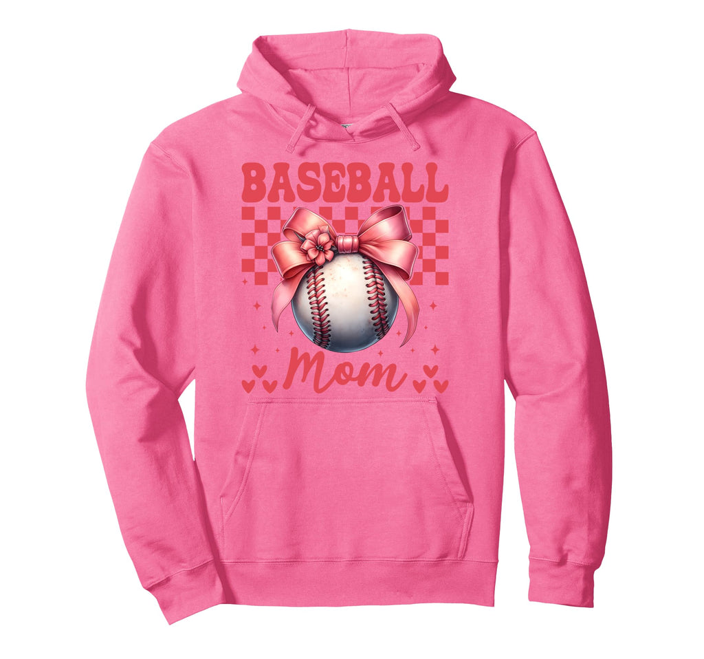 Baseball Mom Baseball Mama Mothers Day Hoodie - Graphic Print for Adults - T-Shirt, Sweatshirt, Hoodie