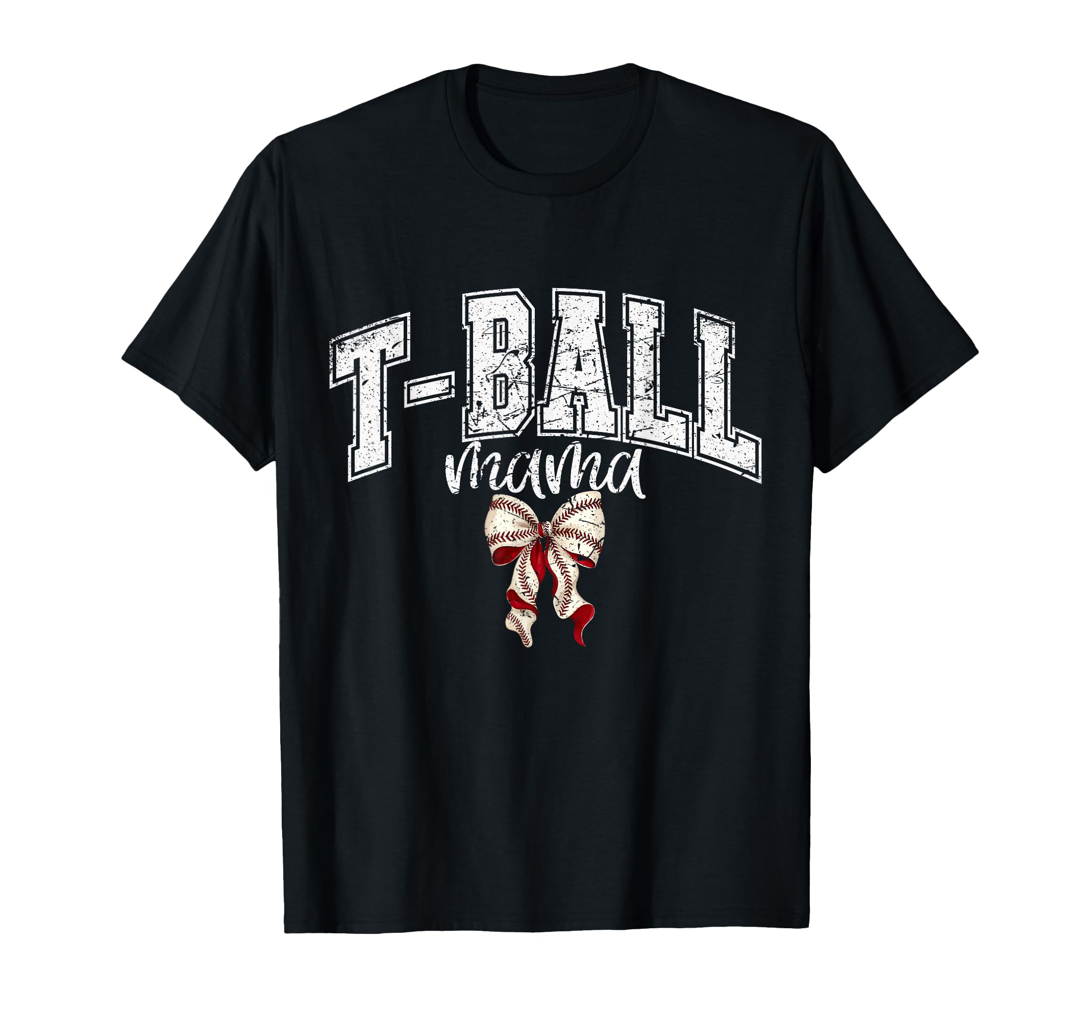 Mama T Ball Teeball Coquette Bow T T-Shirt - Minimalist Print for Adults - T-Shirt, Sweatshirt, Hoodie
