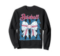 Coquette Baseball Mama Game Day Sweatshirt - Unique Graphic for Adults - T-Shirt, Sweatshirt, Hoodie