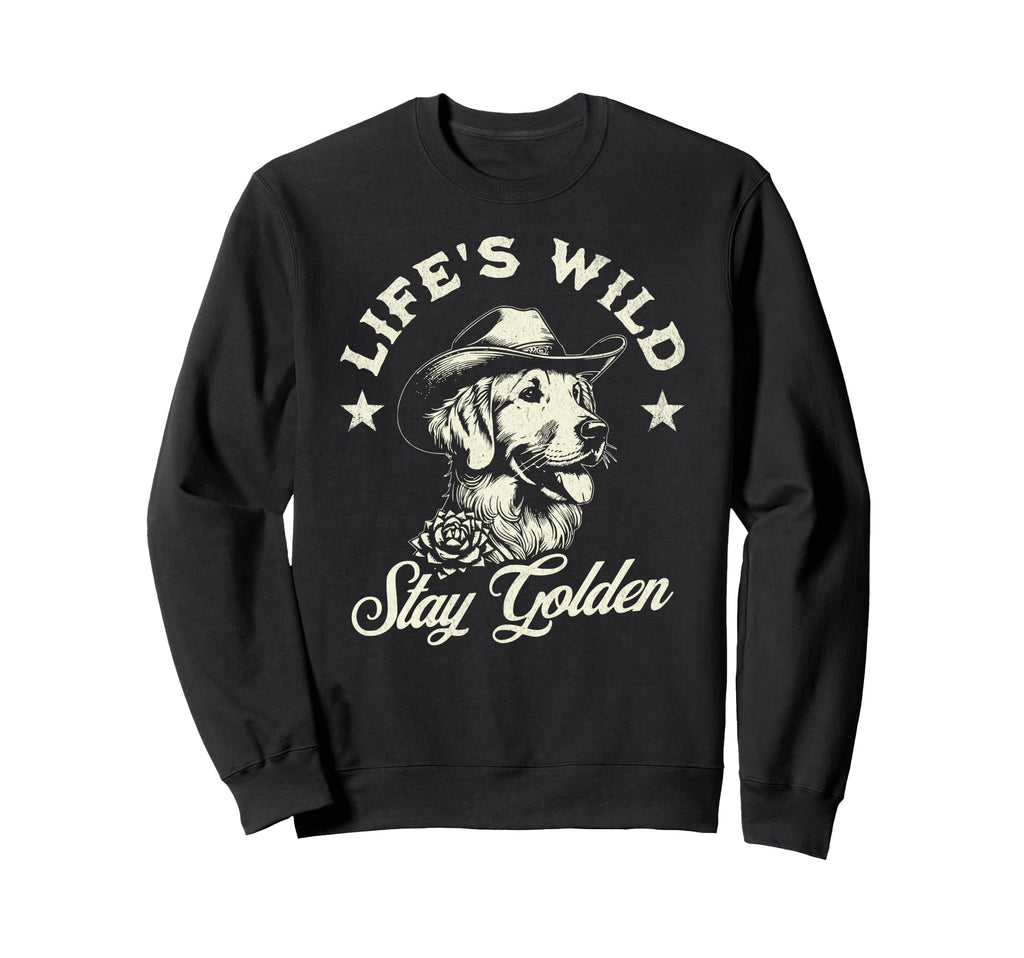 Golden Retriever Cowboy Dog And Sweatshirt - Custom Art Print for Adults - T-Shirt, Sweatshirt, Hoodie