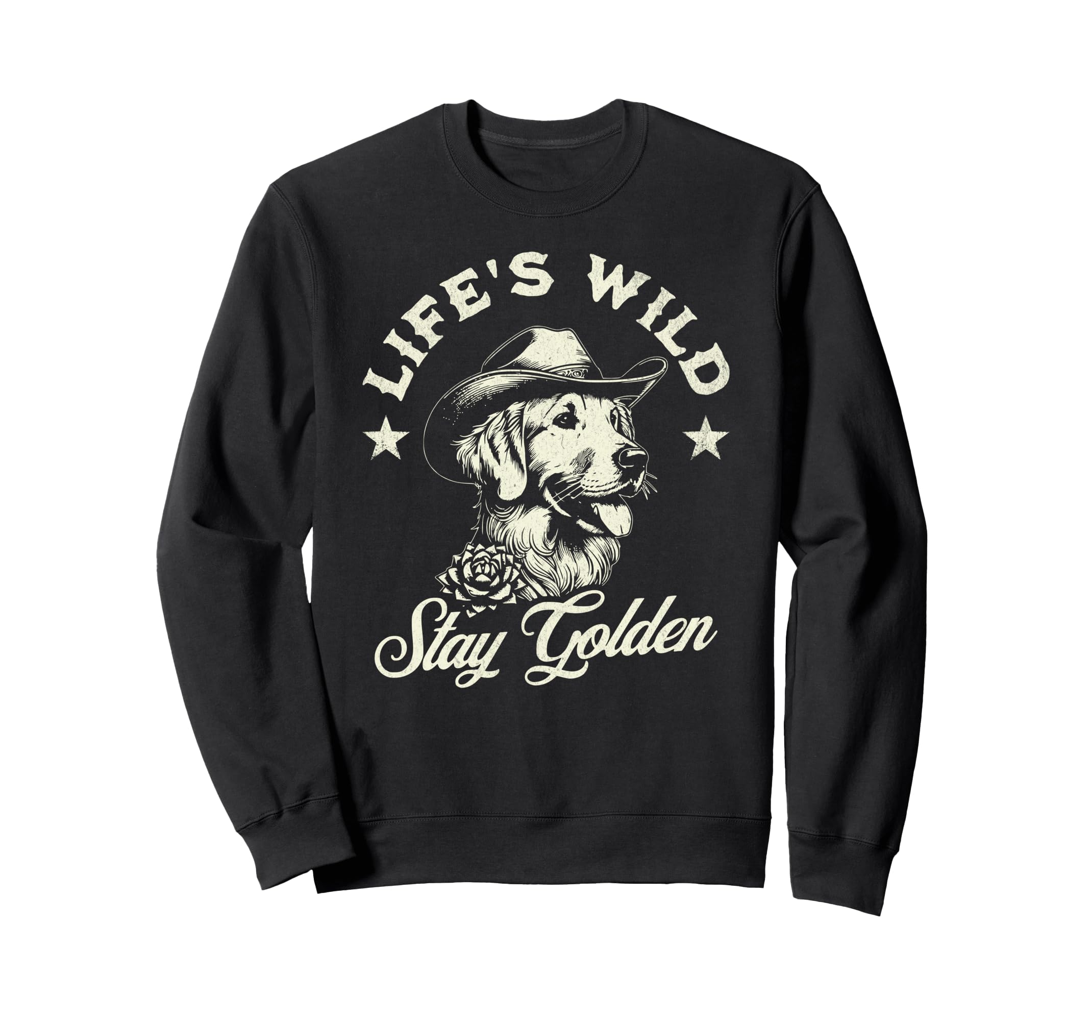 Golden Retriever Cowboy Dog And Sweatshirt - Custom Art Print for Adults - T-Shirt, Sweatshirt, Hoodie
