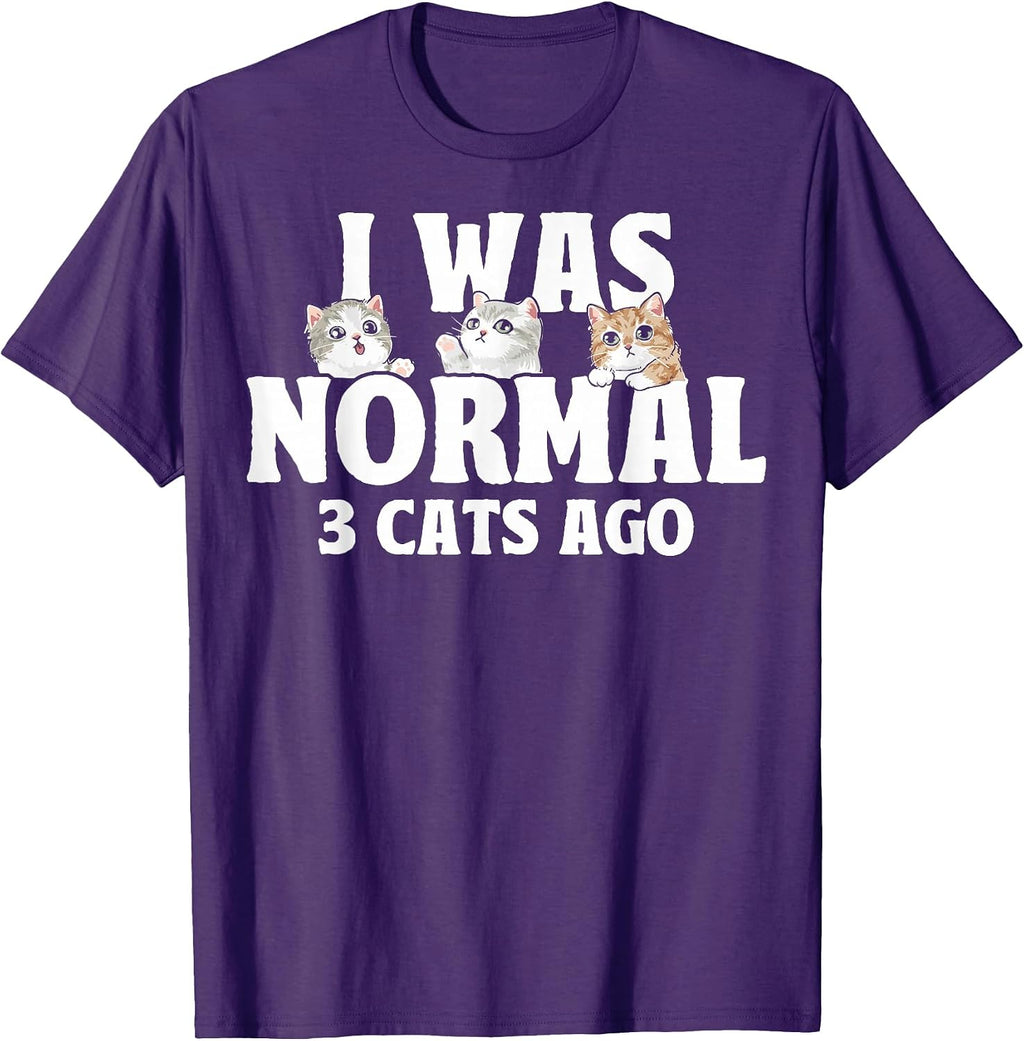 I Was Normal 3 Cats Ago Apparel - Adult & Kids T-Shirts, Sweatshirts & Hoodies apparel design preview 1