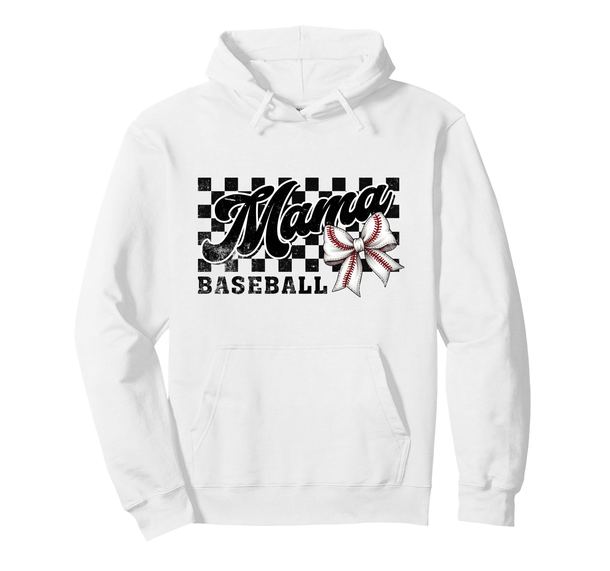 Baseball Mama Game Day Coquette Bow Hoodie - Fun Novelty Design Unisex - T-Shirt, Sweatshirt, Hoodie