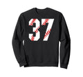 Baseball Mom 37 Jersey Baseball Sweatshirt - Minimalist Print Unisex - T-Shirt, Sweatshirt, Hoodie