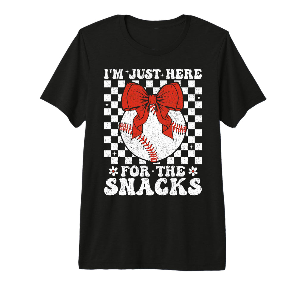 Baseball Sister Im Just Here Snacks Mom T-Shirt - Graphic Print for Adults - T-Shirt, Sweatshirt, Hoodie