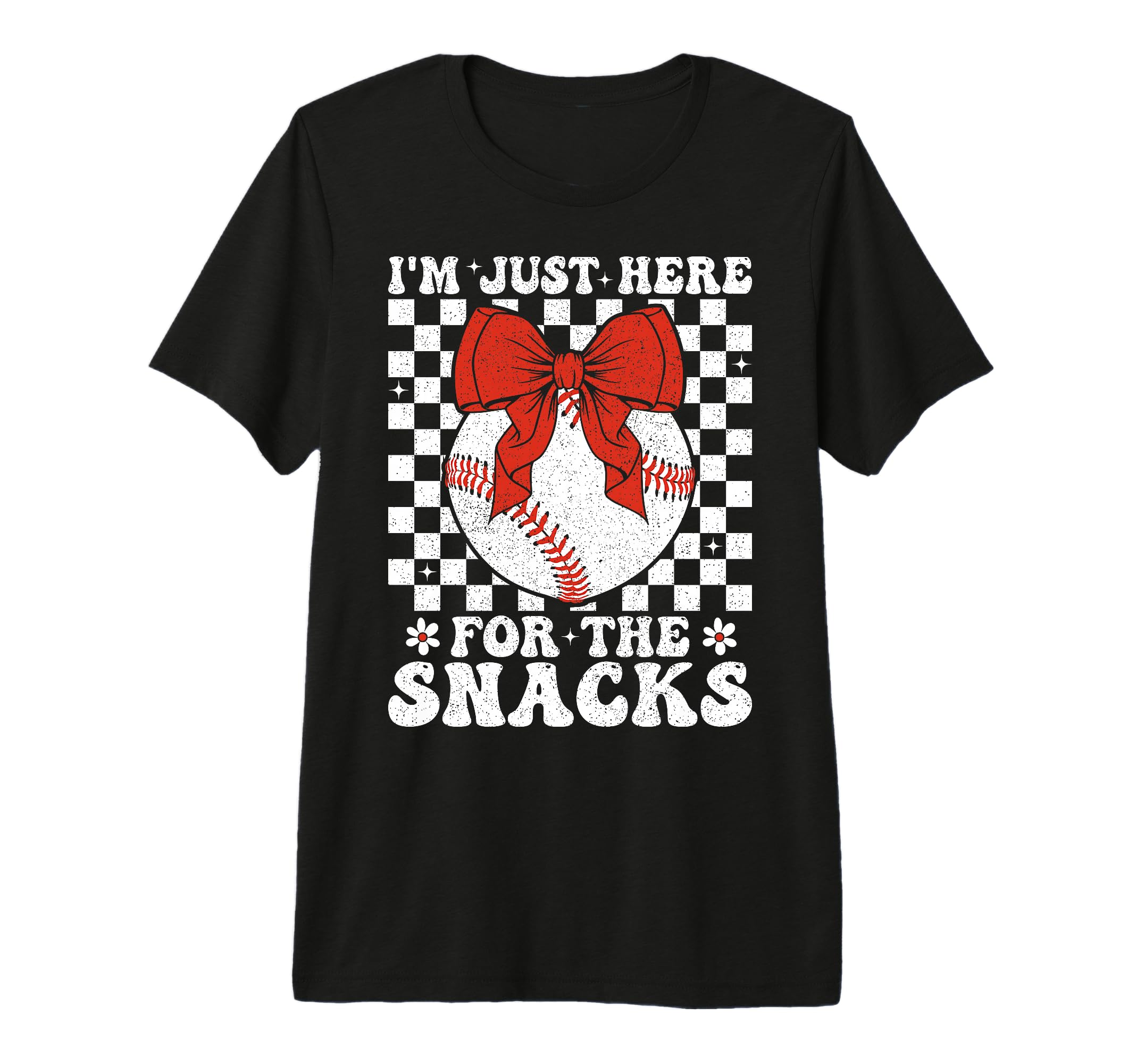 Baseball Sister Im Just Here Snacks Mom T-Shirt - Graphic Print for Adults - T-Shirt, Sweatshirt, Hoodie