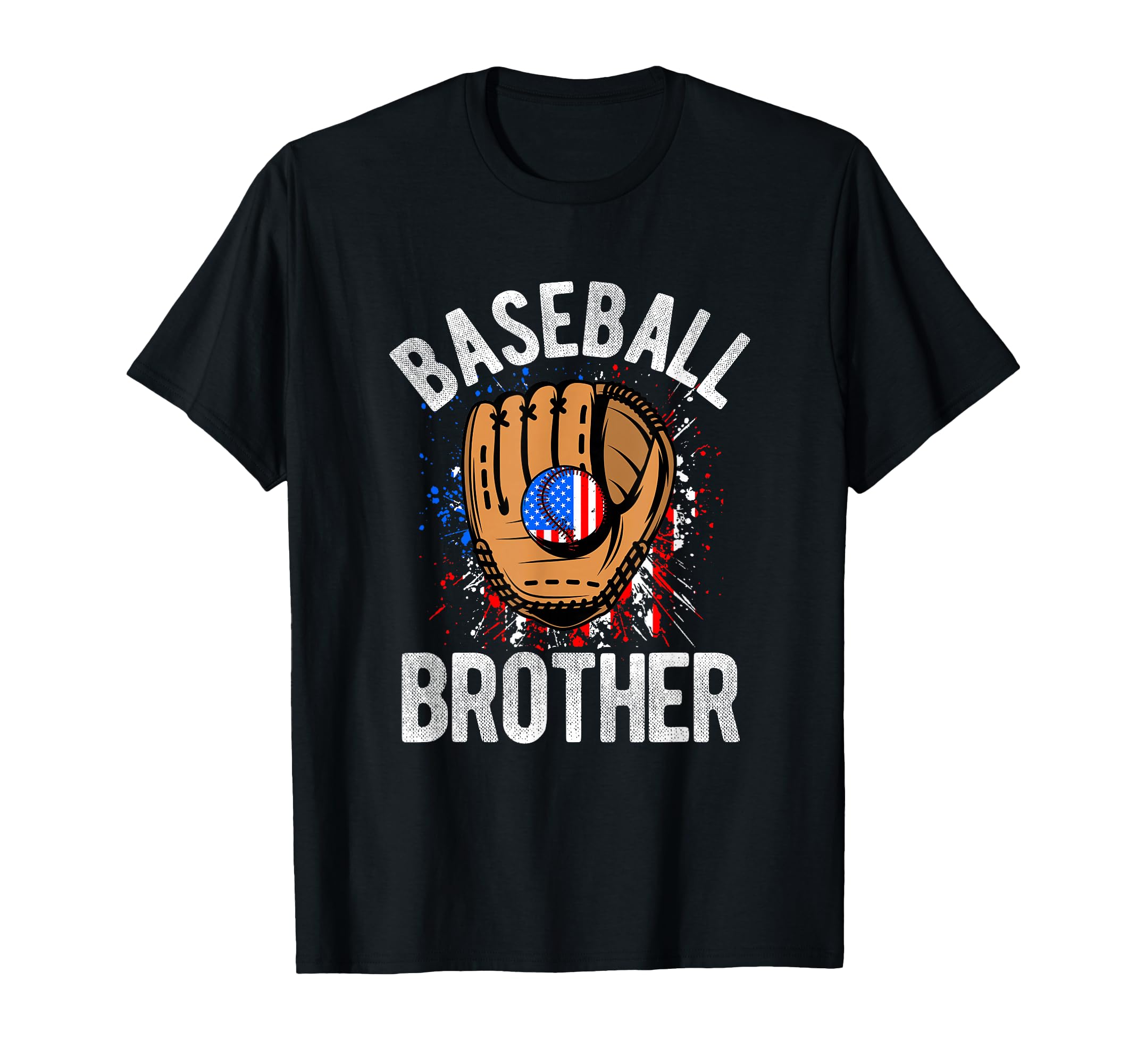 Baseball Brother Usa Flag T-Shirt - Unique Graphic for Adults - T-Shirt, Sweatshirt, Hoodie