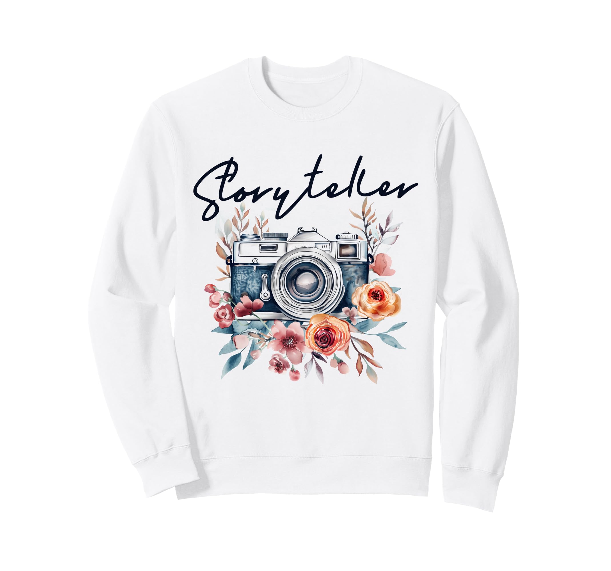 Photographer Storyteller Camera Sweatshirt - Graphic Print for Adults - T-Shirt, Sweatshirt, Hoodie
