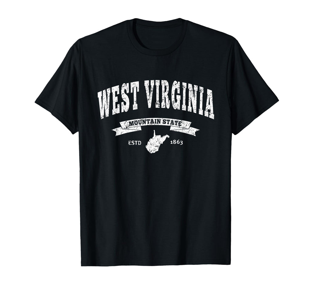 West Virginia Distressed Wv T-Shirt - Casual Everyday Wear Men Women - T-Shirt, Sweatshirt, Hoodie