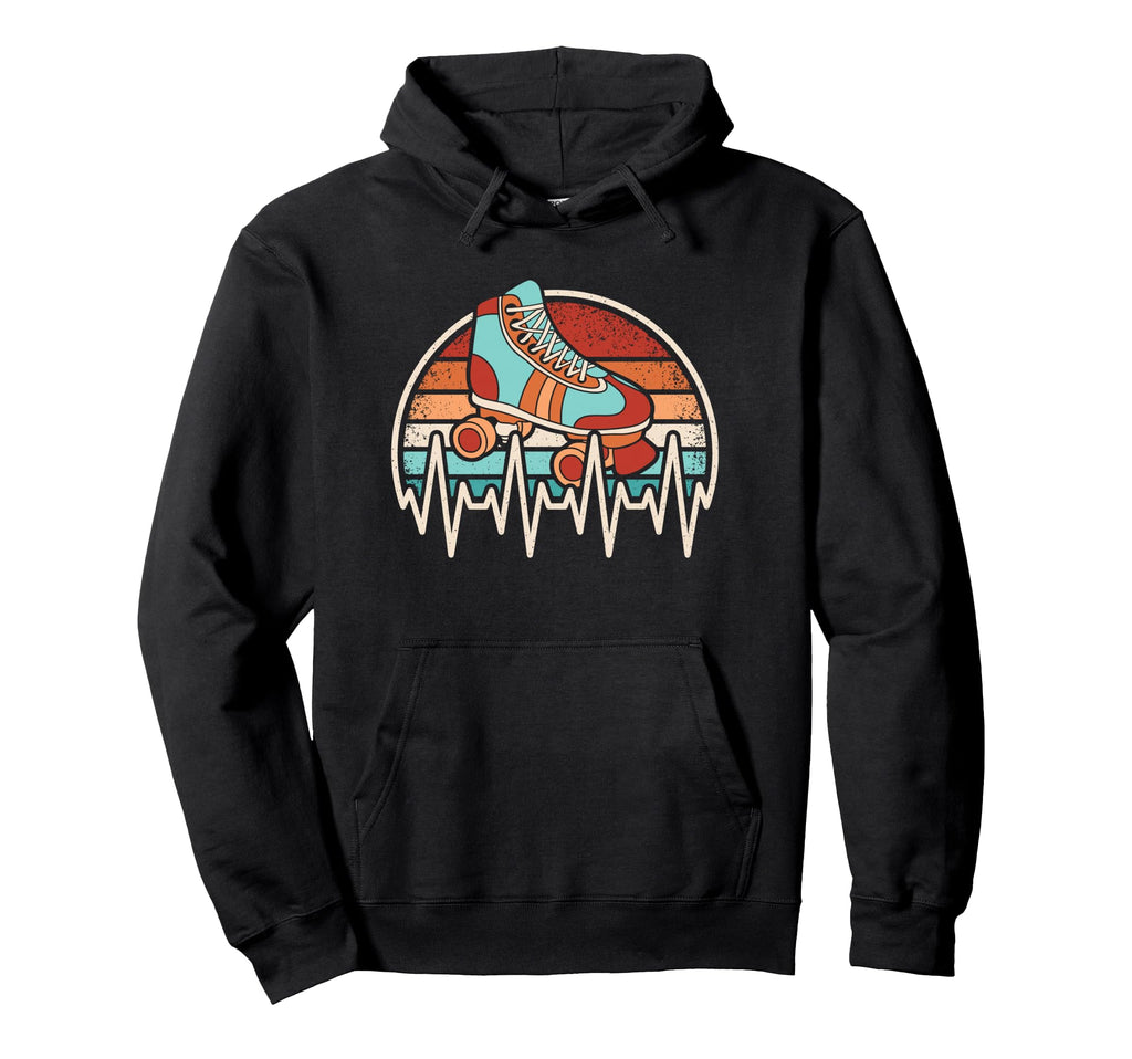 Roller Skate Heartbeat Roller Hoodie - Fun Novelty Design for Adults - T-Shirt, Sweatshirt, Hoodie