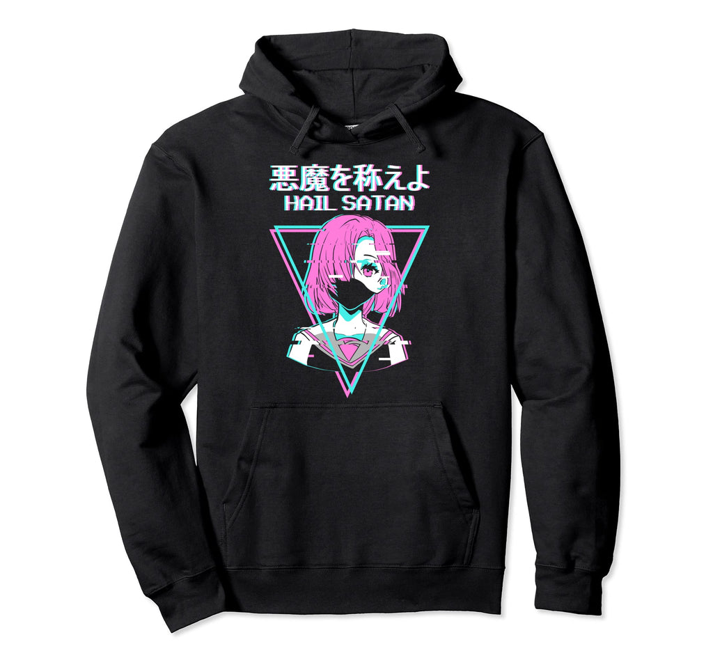 Japanese Vaporwave Anime Aesthetic Hail Hoodie - Aesthetic Graphic Unisex - T-Shirt, Sweatshirt, Hoodie
