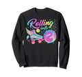 Roller Skates Birthday Disco Ball Sweatshirt - Custom Art Print Unisex - T-Shirt, Sweatshirt, Hoodie