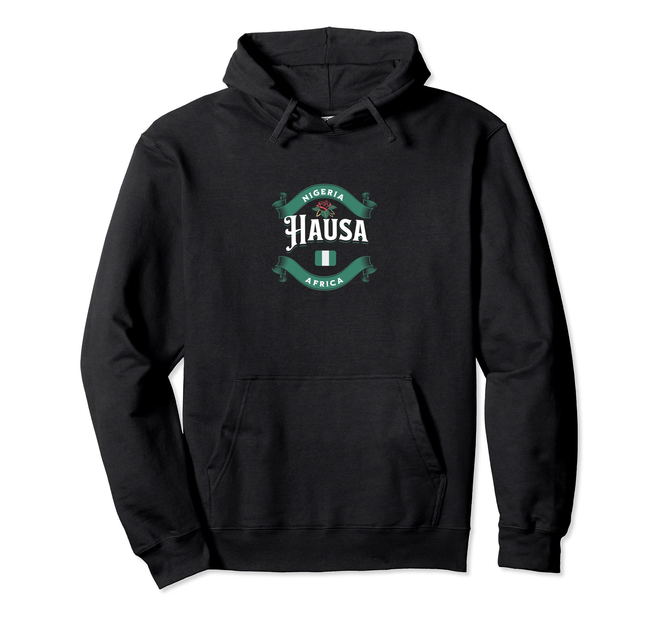 Hausa Nigerian Culture Large Distressed Hoodie - Trendy Graphic Men Women - T-Shirt, Sweatshirt, Hoodie