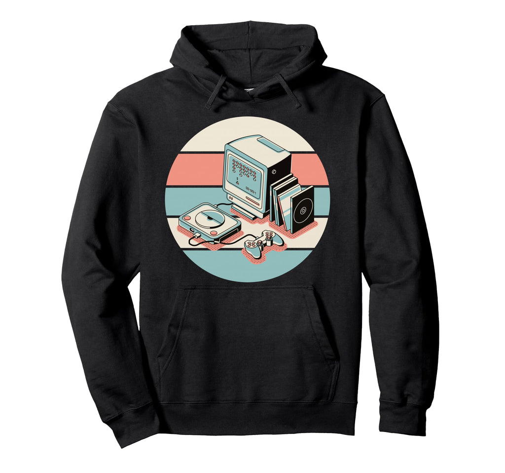 80S Gamer Arcade Machine Gaming Gift Hoodie - Unique Graphic Men Women - T-Shirt, Sweatshirt, Hoodie