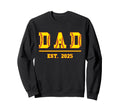 Dad Est 2025 Funny Sports Year Sweatshirt - Minimalist Print for Adults - T-Shirt, Sweatshirt, Hoodie