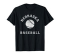 Nebraska Baseball Distressed T-Shirt - Custom Art Print Unisex - T-Shirt, Sweatshirt, Hoodie