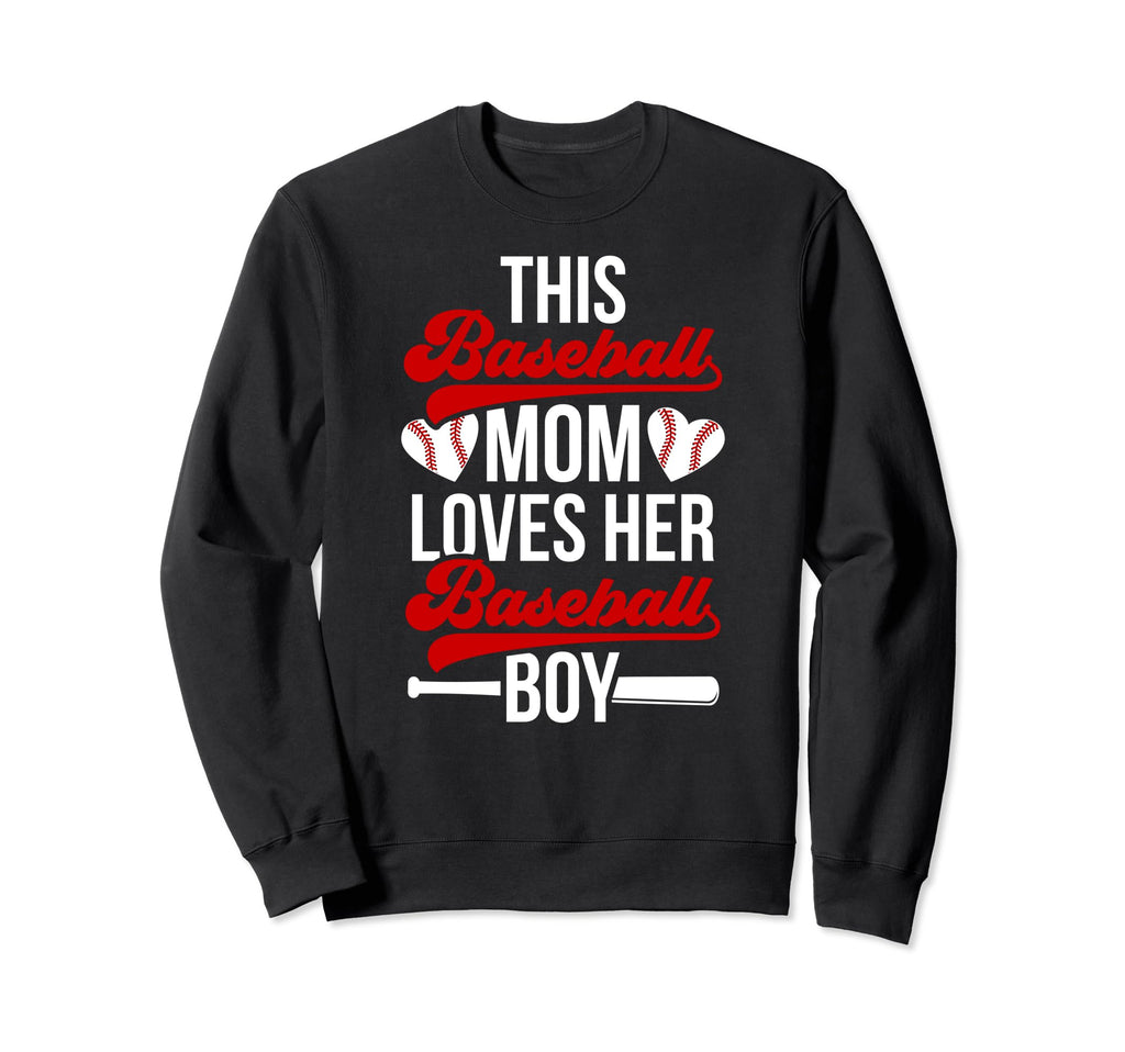 Proud Baseball Mom Baseball Sweatshirt - Fun Novelty Design for Adults - T-Shirt, Sweatshirt, Hoodie