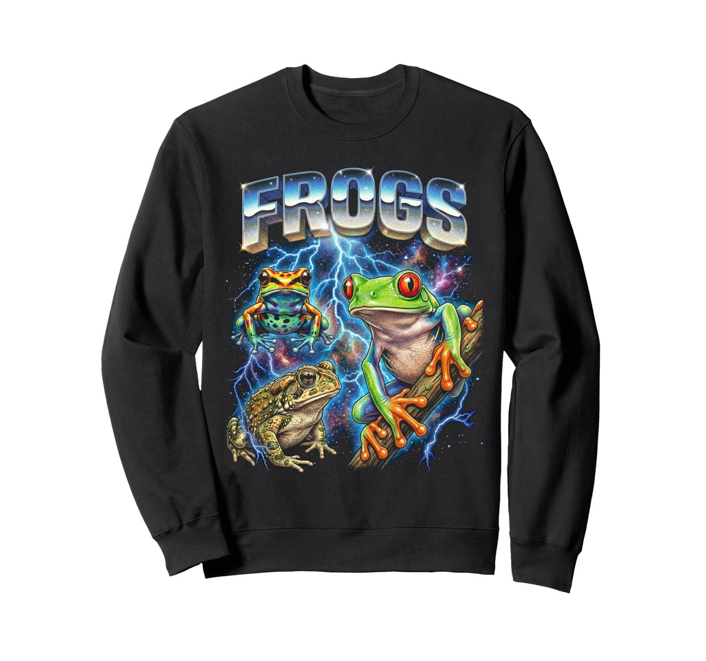 Frogs 80S Funny Amphibian Sweatshirt - Casual Everyday Wear Men Women - T-Shirt, Sweatshirt, Hoodie