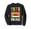 1978 41Th Birthday Cassette Mixtape Sweatshirt - Graphic Print Unisex - T-Shirt, Sweatshirt, Hoodie
