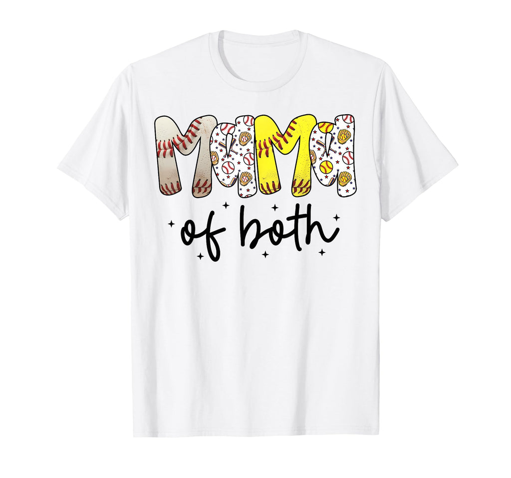 Mama Both Baseball Softball Mom T-Shirt - Minimalist Print Men Women - T-Shirt, Sweatshirt, Hoodie
