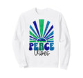 Peace Vibes Groovy Hippie 60S Sweatshirt - Aesthetic Graphic for Adults - T-Shirt, Sweatshirt, Hoodie