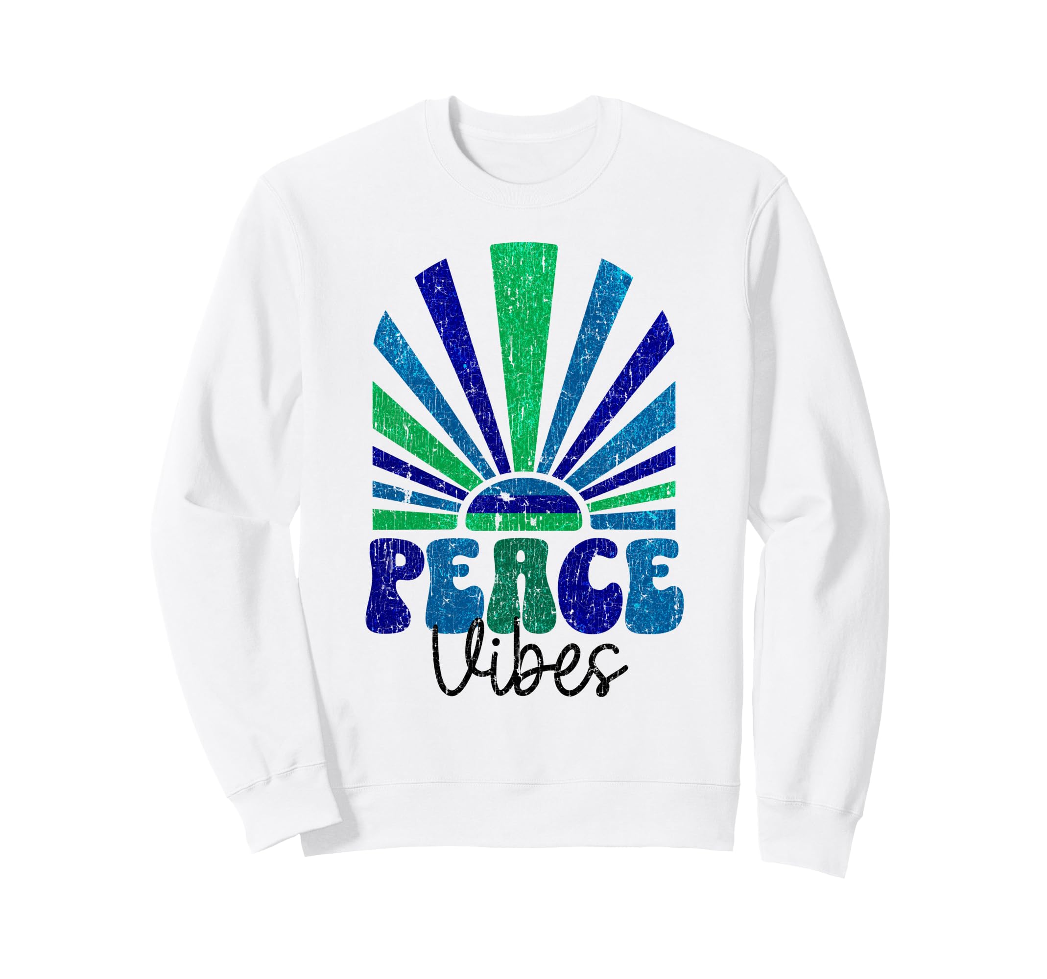 Peace Vibes Groovy Hippie 60S Sweatshirt - Aesthetic Graphic for Adults - T-Shirt, Sweatshirt, Hoodie