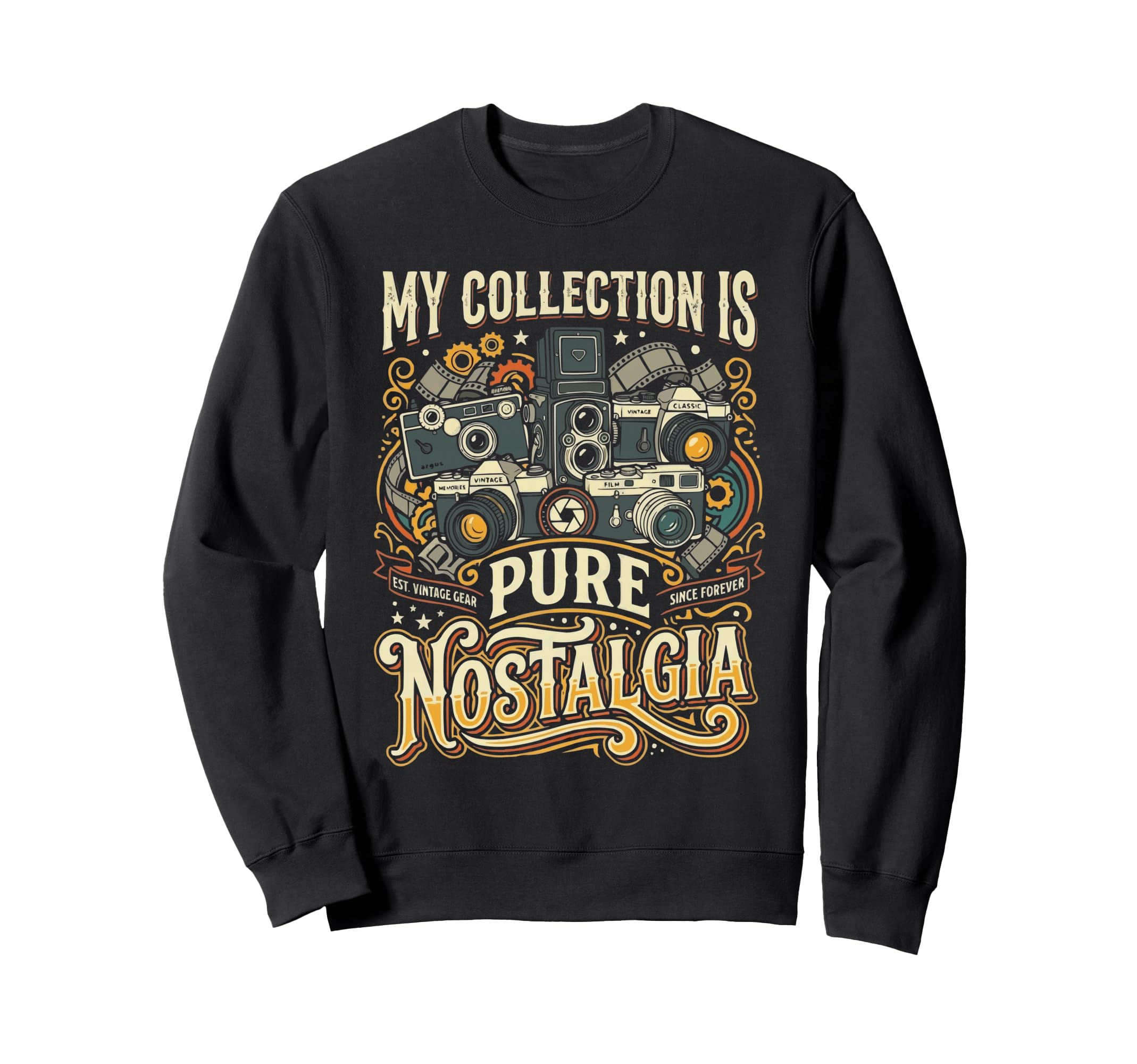 Camera Collector Photography Sweatshirt - Trendy Graphic Unisex - T-Shirt, Sweatshirt, Hoodie