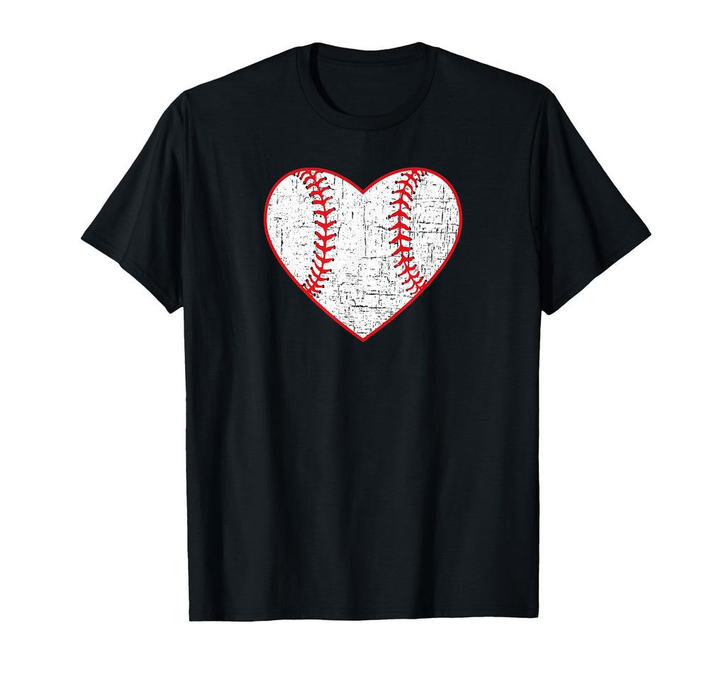 Baseball Heart Mom Gifts T-Shirt - Minimalist Print Unisex - T-Shirt, Sweatshirt, Hoodie
