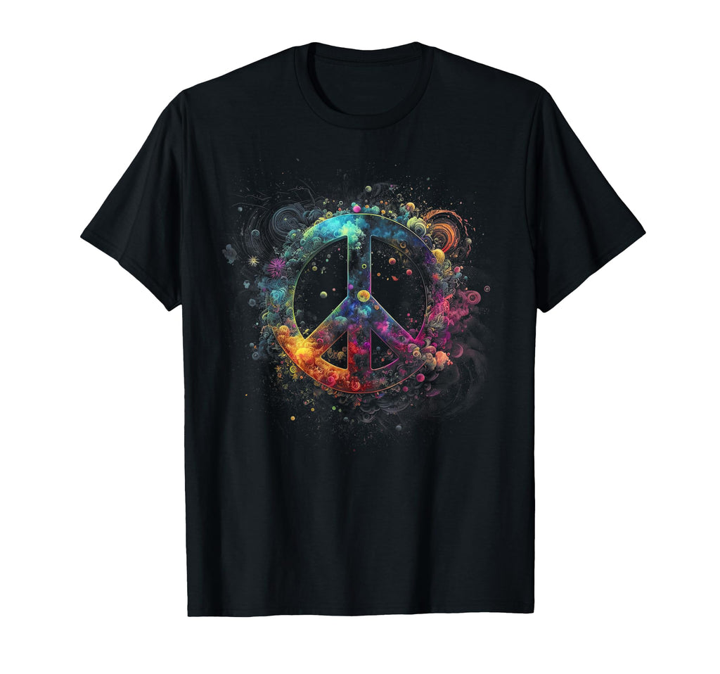 Peace Sign Freedom Hippie Flower T-Shirt - Fun Novelty Design Men Women - T-Shirt, Sweatshirt, Hoodie