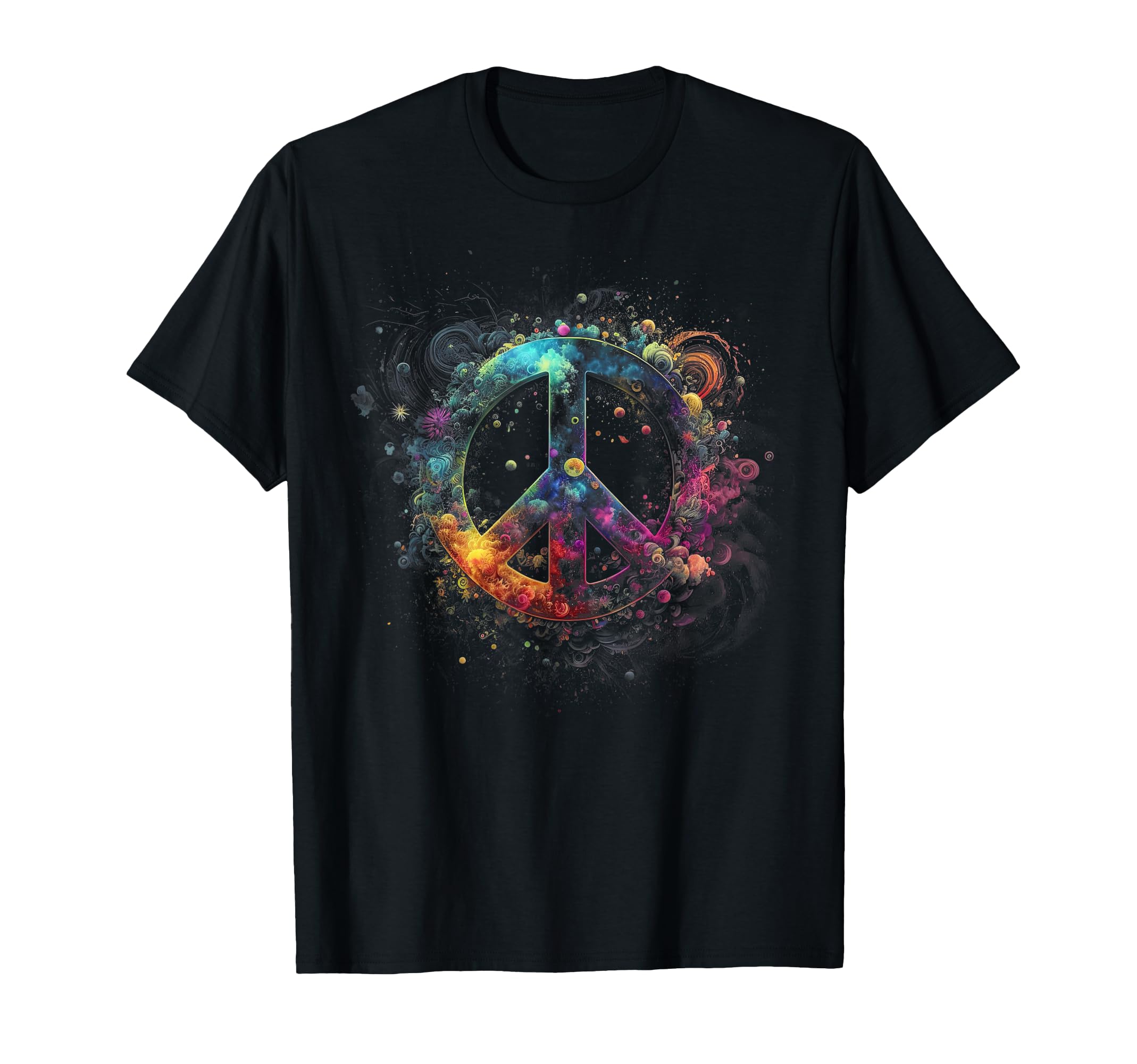 Peace Sign Freedom Hippie Flower T-Shirt - Fun Novelty Design Men Women - T-Shirt, Sweatshirt, Hoodie