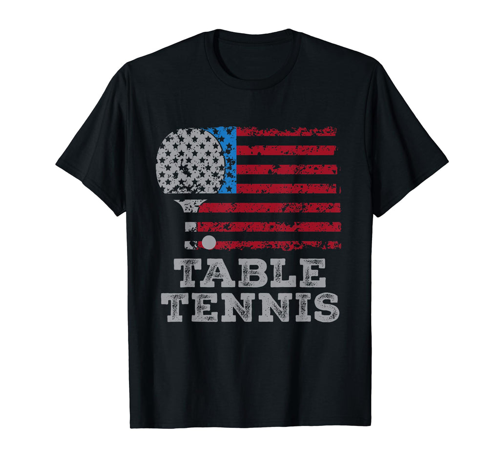 Usa Flag Table Tennis Mens Womens Us T-Shirt - Aesthetic Graphic Men Women - T-Shirt, Sweatshirt, Hoodie