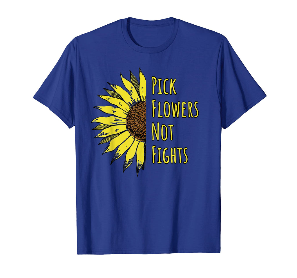 Fun Pick Flowers Not Fights Flower T-Shirt - Custom Art Print for Adults - T-Shirt, Sweatshirt, Hoodie