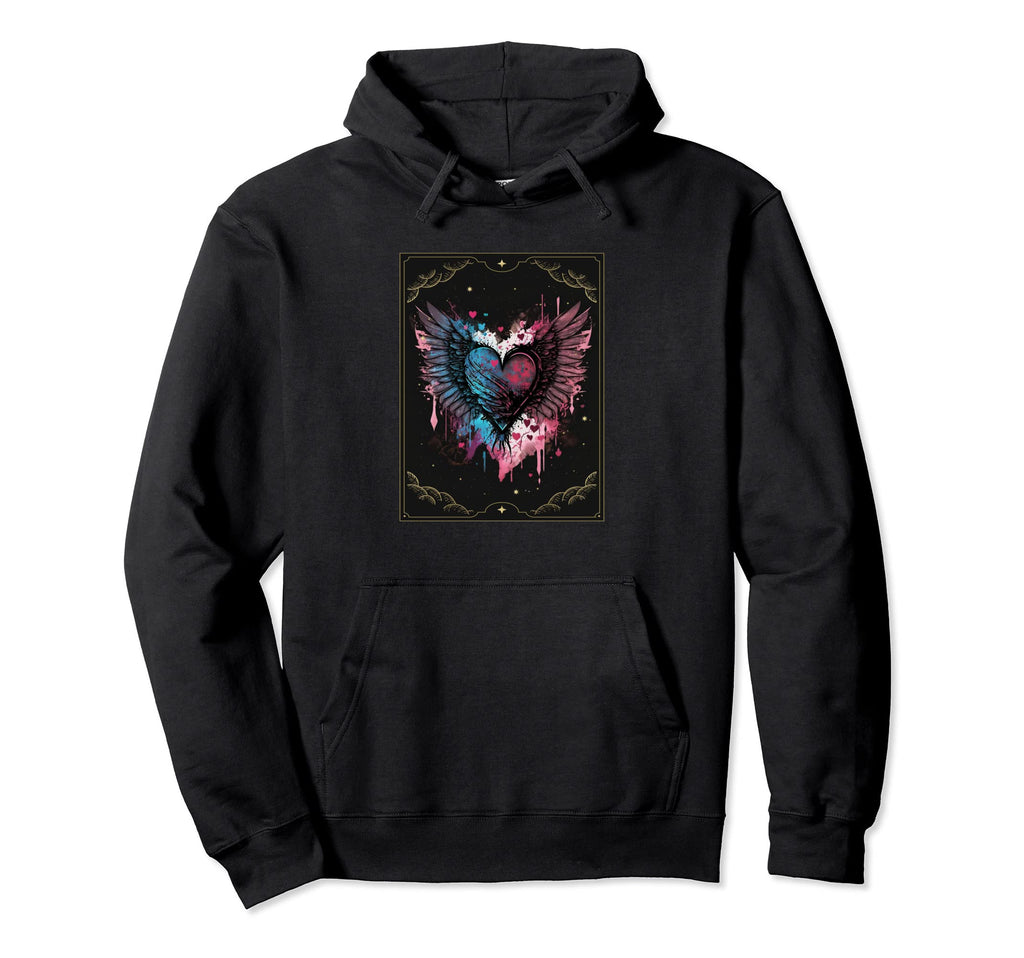 Y2K Aesthetic Heart Fairy Angel Wings Alt Hoodie - Streetwear Style Unisex - T-Shirt, Sweatshirt, Hoodie